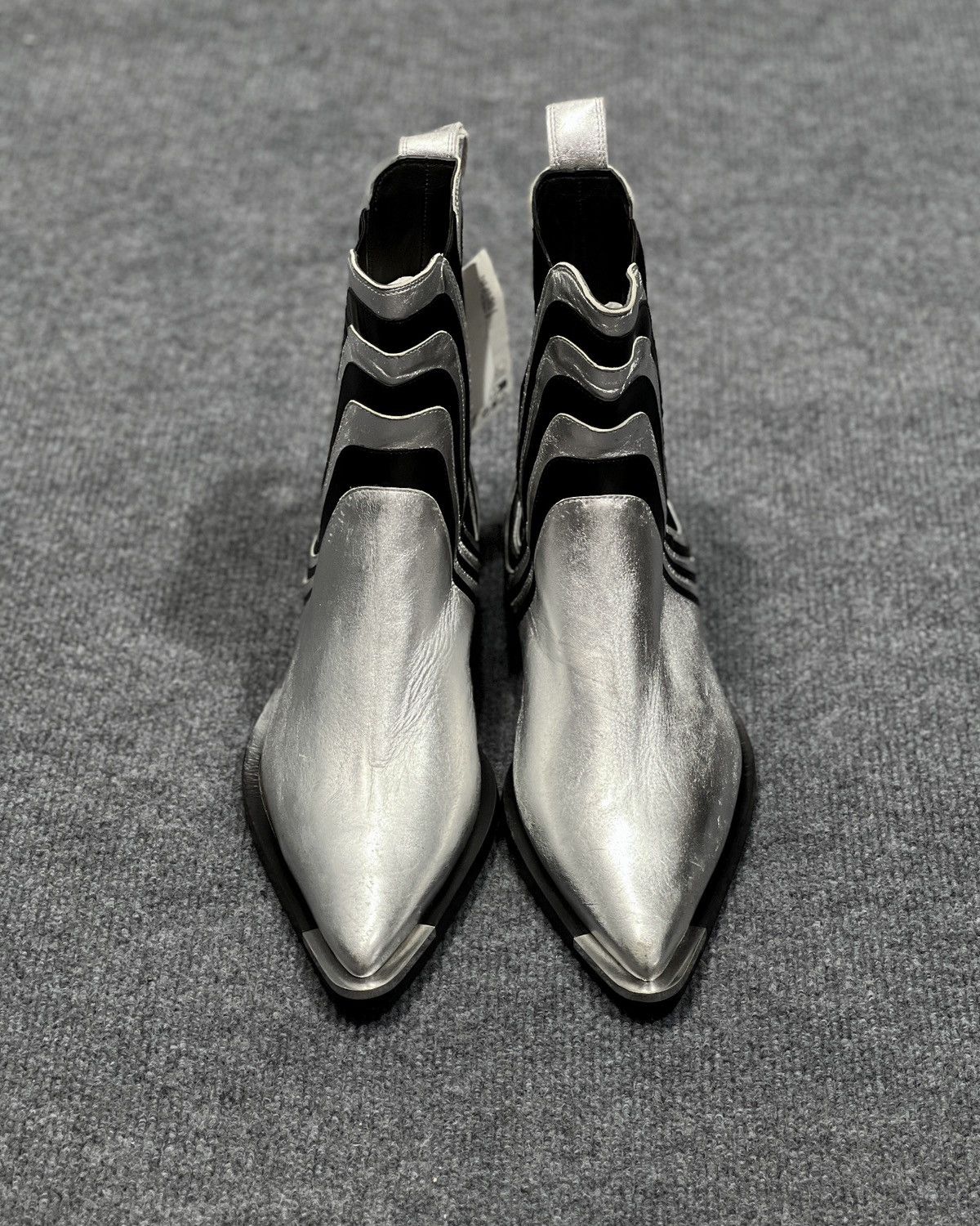 Other Rabanne x H&M Shimmery Metallic Chelsea Boots Size US 11 / EU 44 - 2 Thumbnail