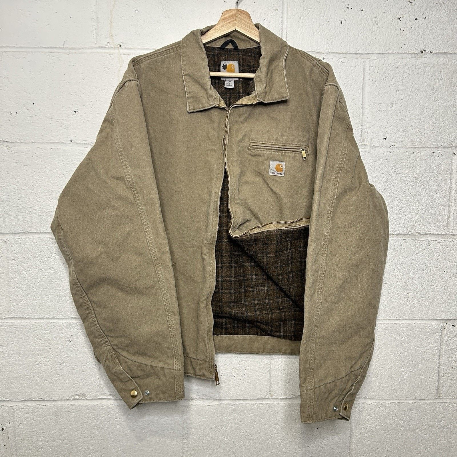 Carhartt Vintage Carhartt Blanket-Lined Detroit Jacket “Cottonwood” Size US XL / EU 56 / 4 - 1 Thumbnail