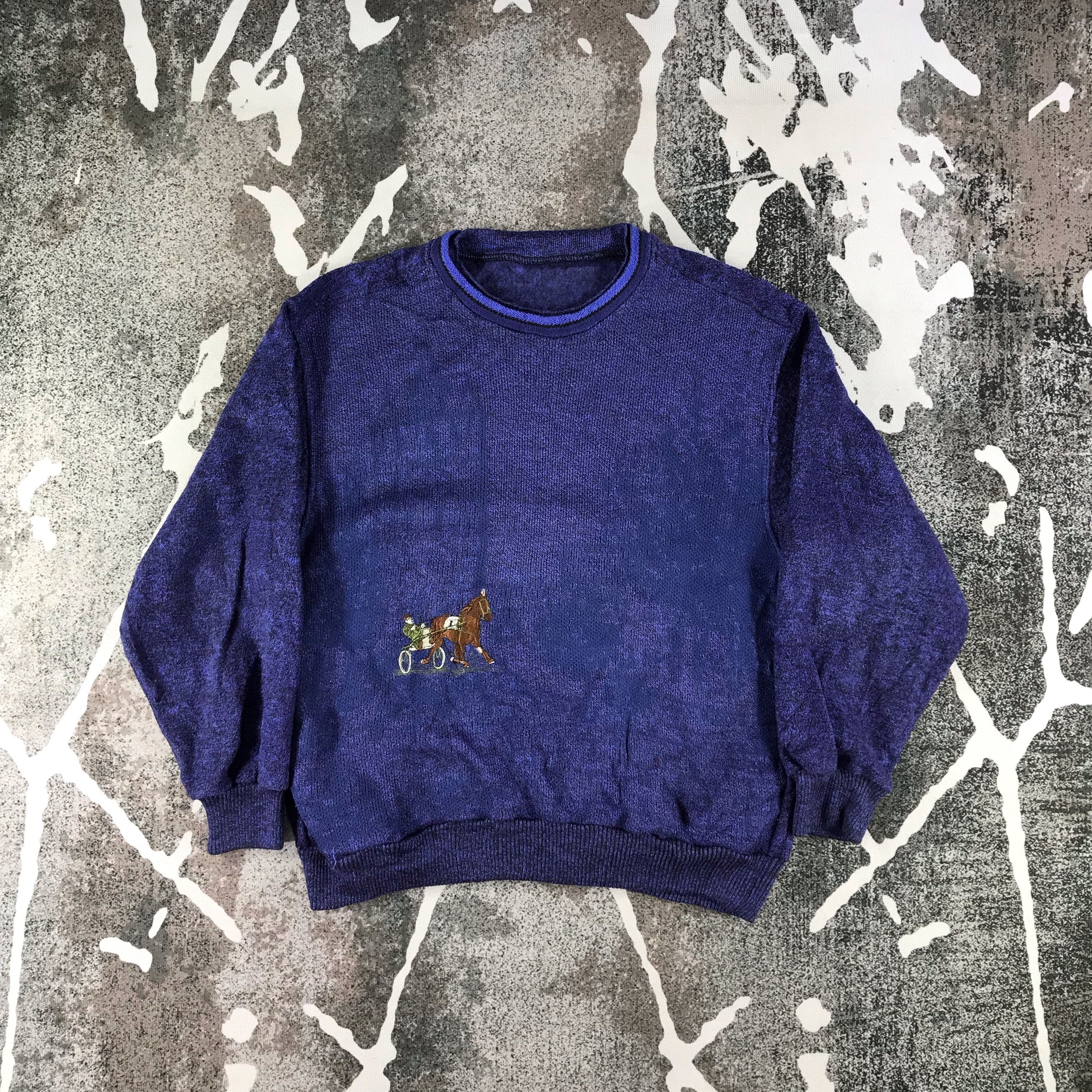 Vintage Vintage Polo Embroidered Sweatshirt Crewneck F181 Size US M / EU 48-50 / 2 - 1 Thumbnail