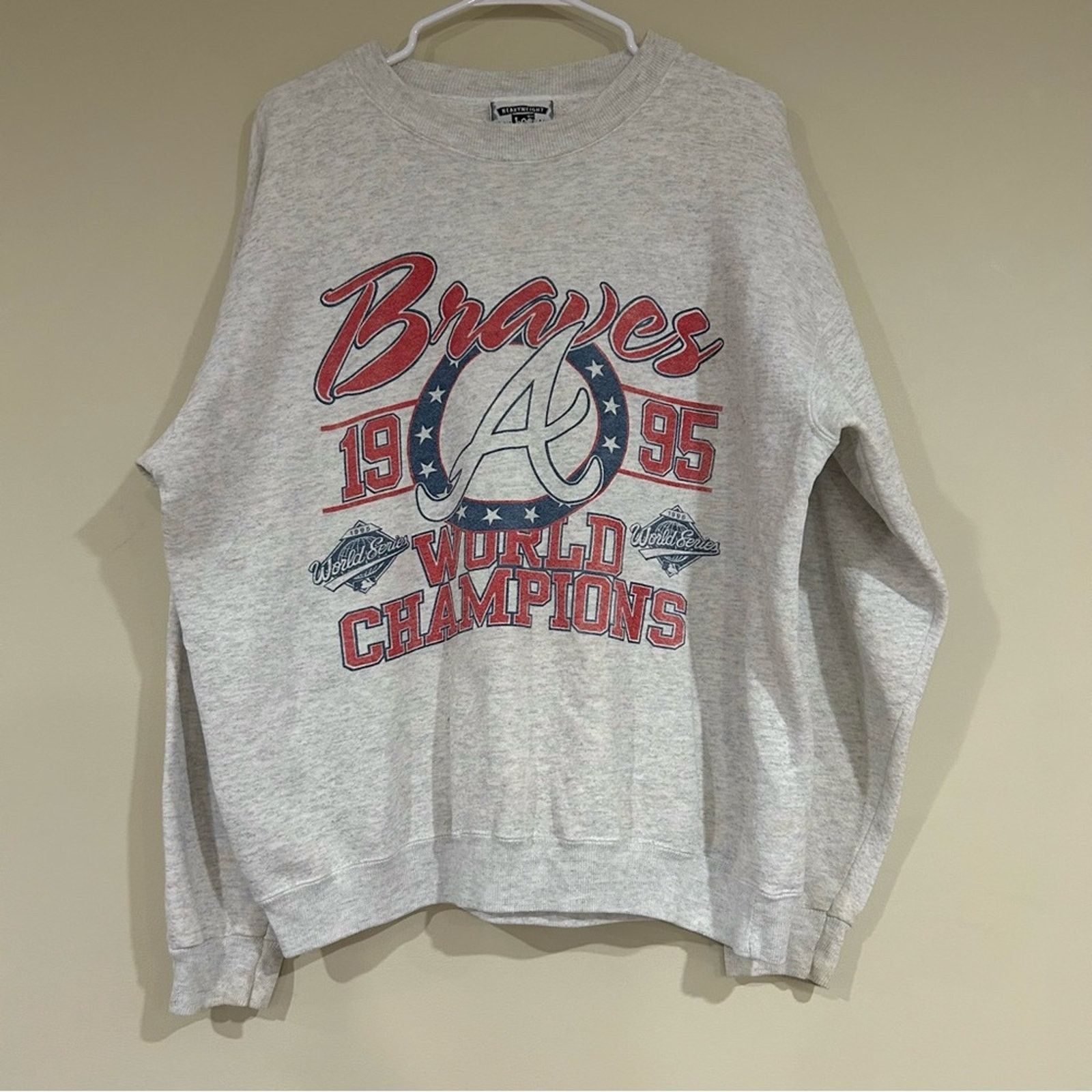 Lee 1995 Atlanta Braves World Champions Sweatshirt Size US XL / EU 56 / 4 - 1 Thumbnail