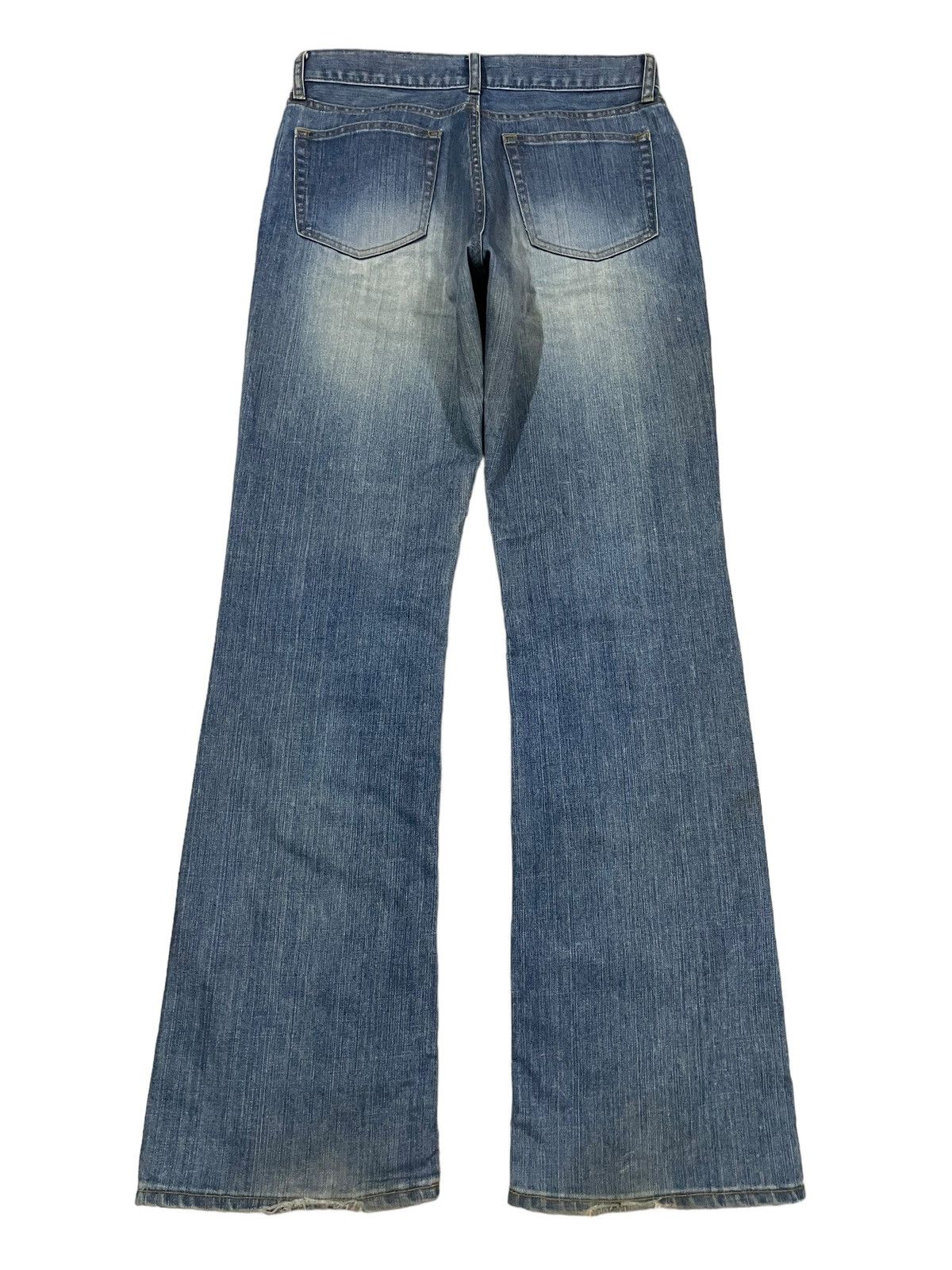 Jun Takahashi Vintage Y2K Japanese Brand Uniqlo Blue Wash Bootcut Jeans Size US 32 / EU 48 - 8 Thumbnail