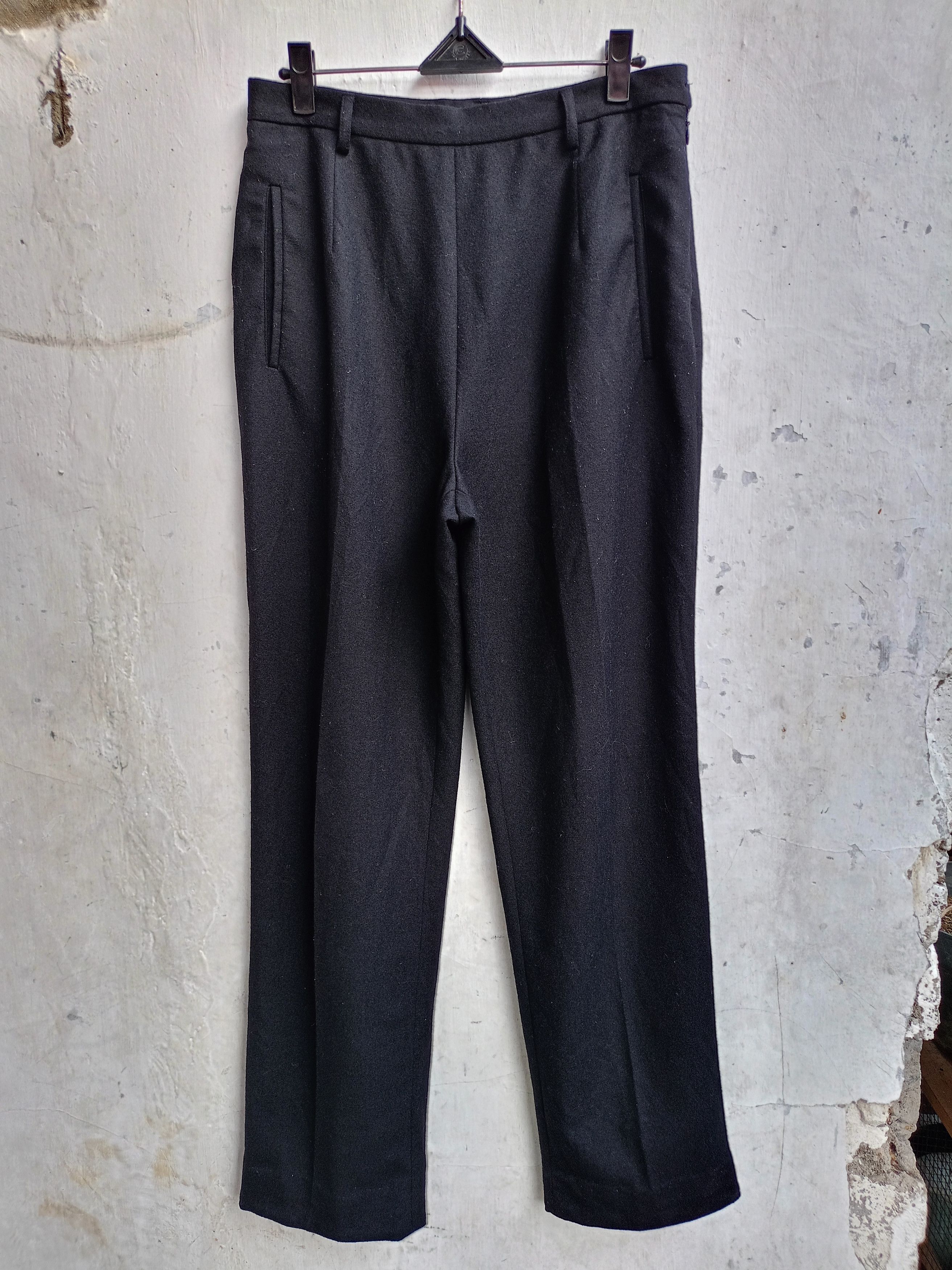 Designer 2000s Jun ashida wool Black Pants Size 28" / US 6 / IT 42 - 1 Thumbnail