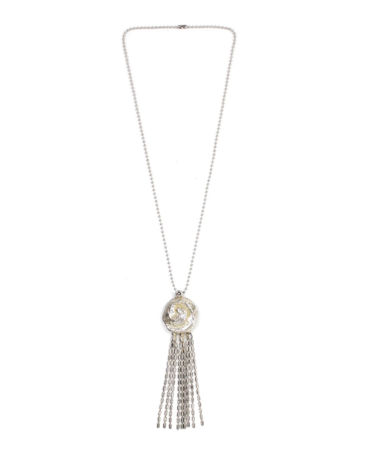 Hiroko Koshino Homme 1990S HIROKO KOSHINO SCULPTED METAL TASSEL NECKLACE Size ONE SIZE - 3 Thumbnail
