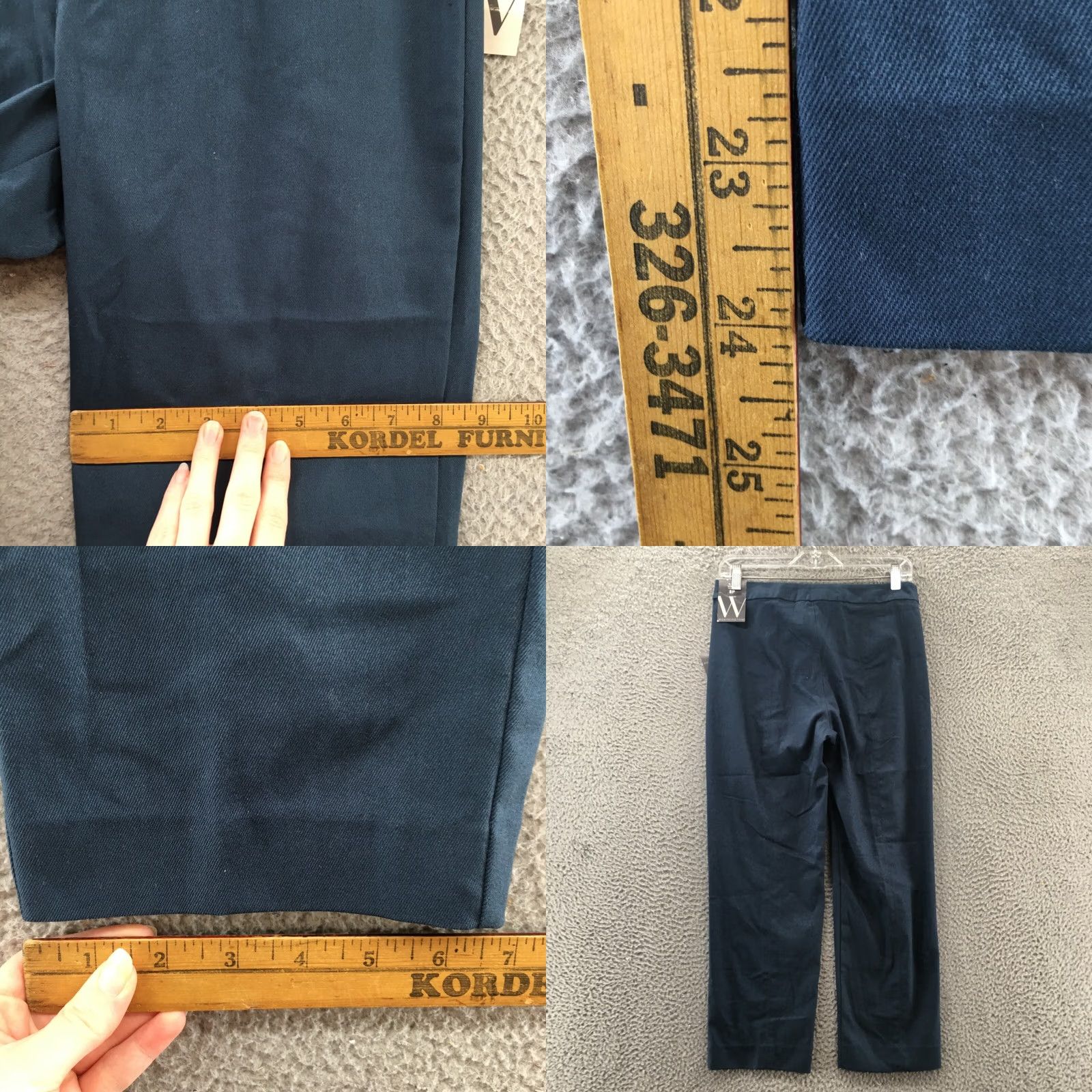 Worthington Worthington Slim Leg Dress Pants Womens 6P Blue Cotton Blend NEW Pants Women 6P Blue Cotton Blend Straight Front Pockets Petite Slim Leg Mens Womens Size 28" / US 6 / IT 42 - 8 Thumbnail