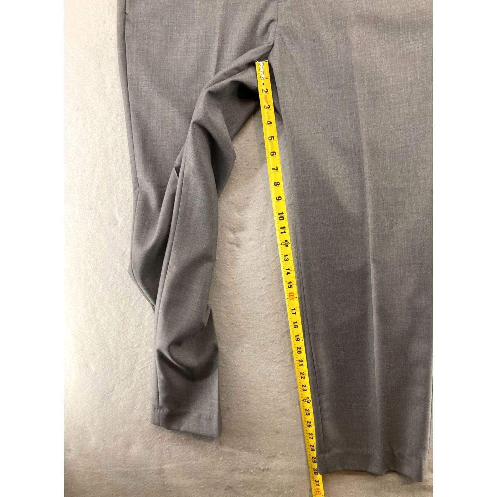 Perry Ellis Perry Ellis Pants Mens 34X30 Gray Flat Front Neo Luxe Size US 34 / EU 50 - 5 Thumbnail
