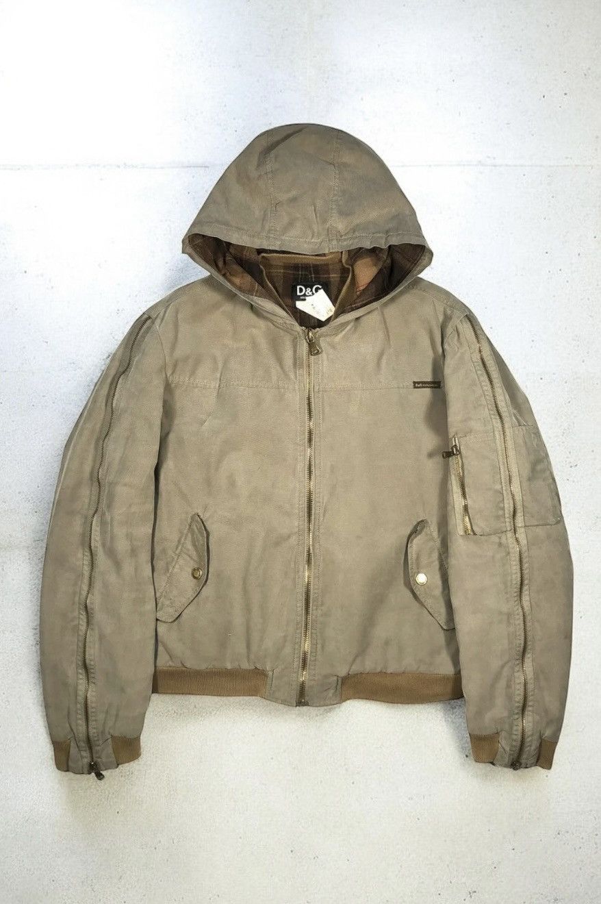 Dolce & Gabbana AW2003 Dolce & Gabbana Zip Sleeve Bomber Jacket Vintage Size US XL / EU 56 / 4 - 2 Thumbnail