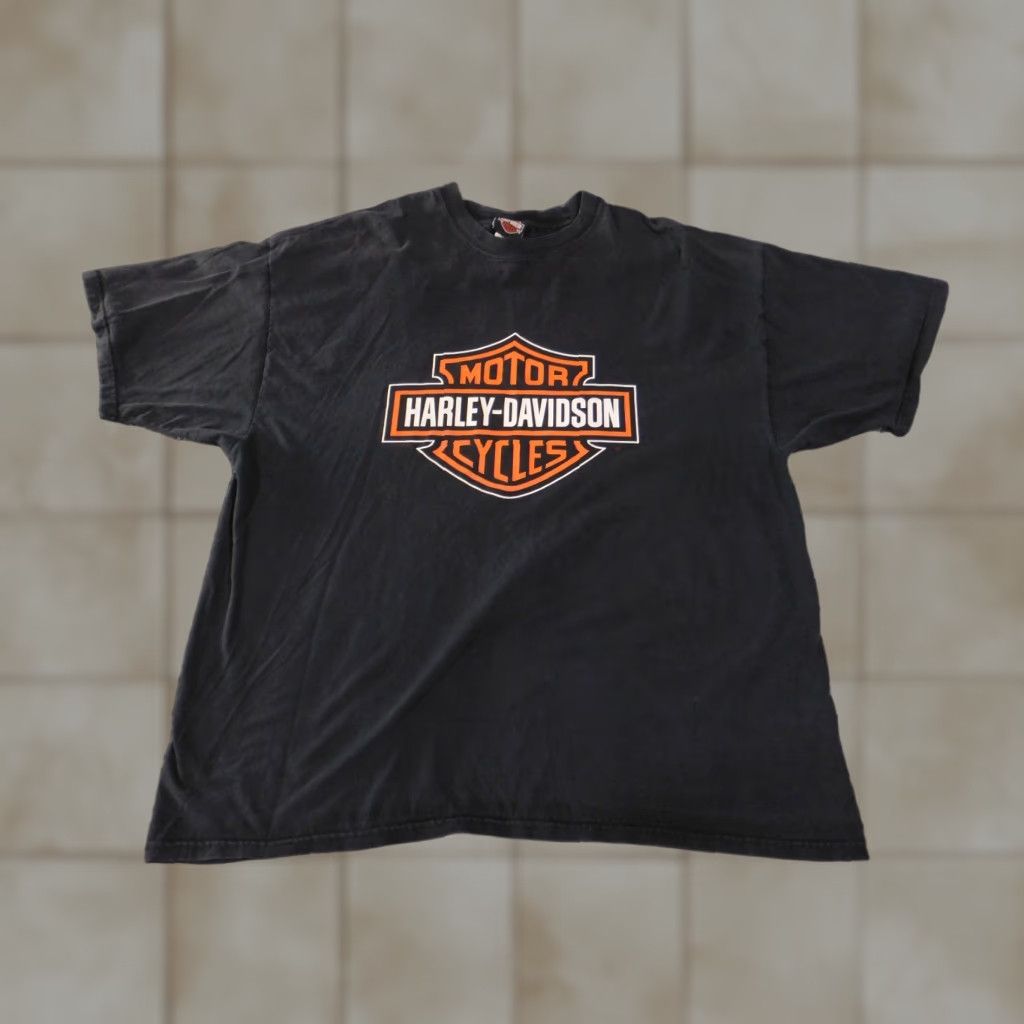 Harley Davidson Harley-Davidson Mens Shirt T-Shirt 3XL Black Crew Neck Short Sleeve Cotton Logo Vintage? Size US XXL / EU 58 / 5 - 1 Thumbnail