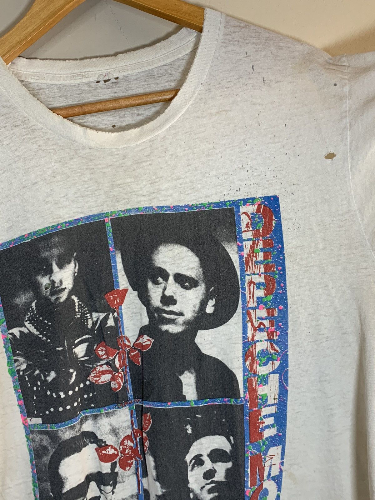 Band Tees *RARE* Vintage 1990 Depeche Mode World Violation Tour Shirt Size US L / EU 52-54 / 3 - 7 Thumbnail