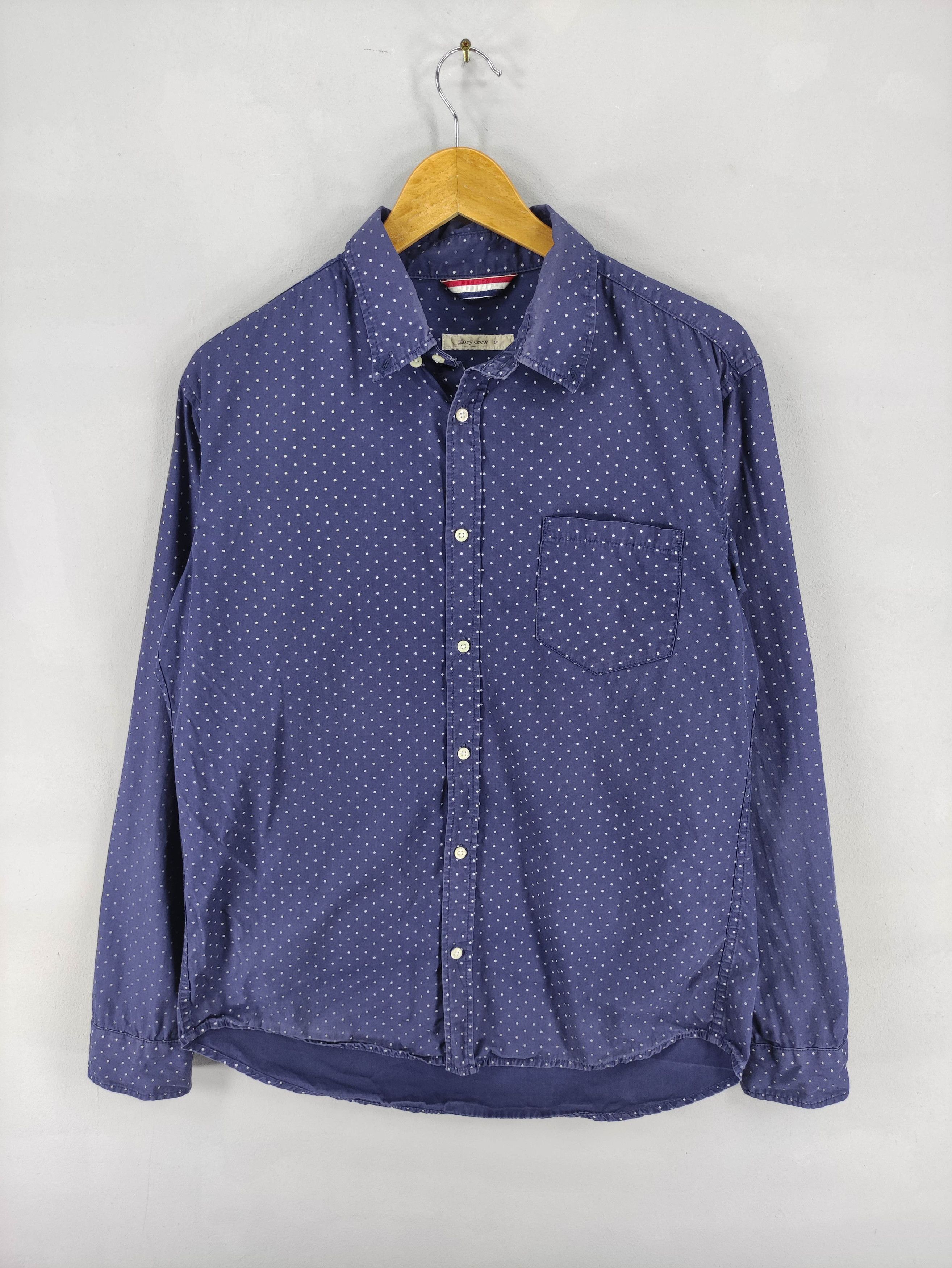 Flannel Vintage Glory Crew Polka dot Shirt Button Up Long Sleeve Size US M / EU 48-50 / 2 - 1 Thumbnail