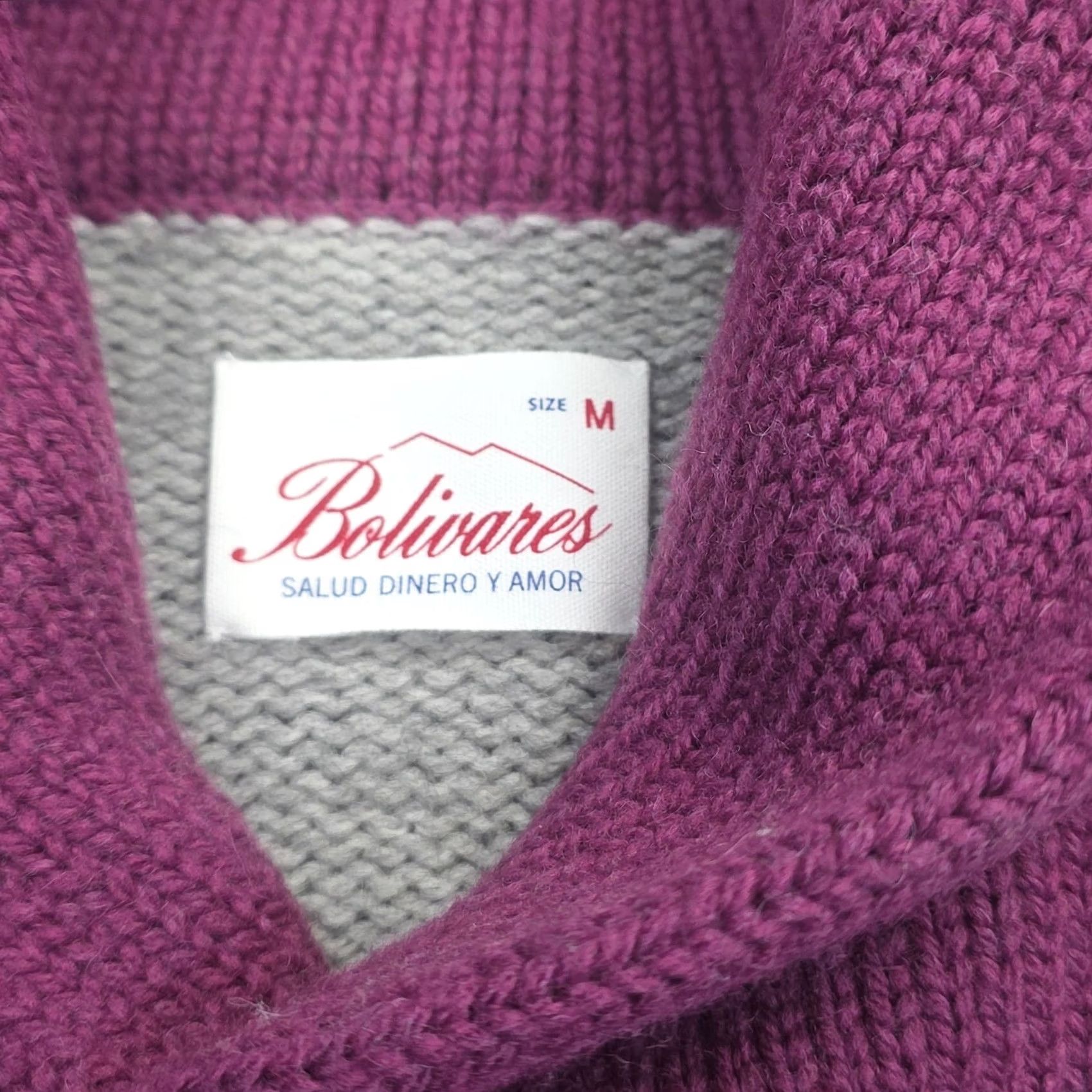 Vintage NWOT Bolivares Mens Grey Sweater Shawl Collar Cotton Wool Knit Size US M / EU 48-50 / 2 - 4 Thumbnail