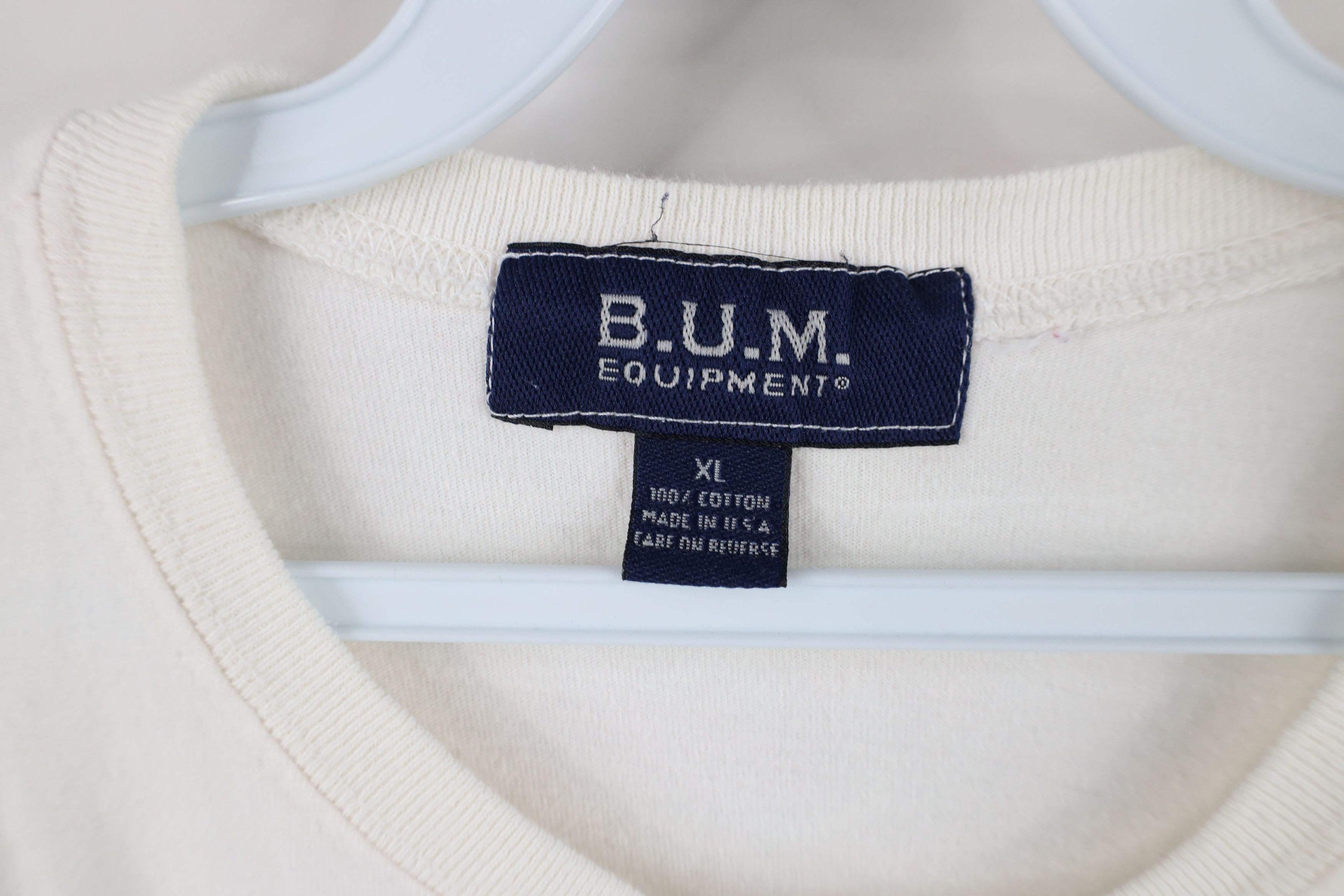 Vintage Vintage 90s Bum Equipment Logo Long Sleeve T-Shirt White USA Size US XL / EU 56 / 4 - 8 Thumbnail