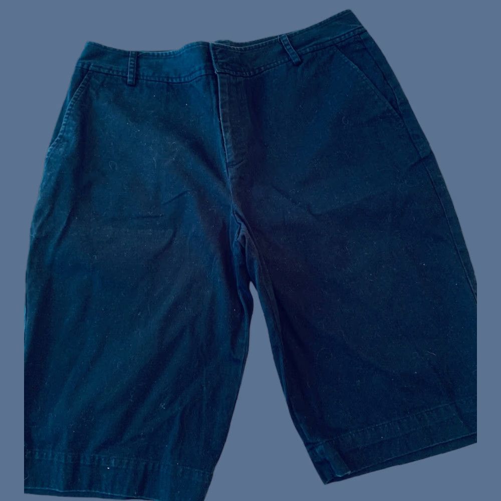 Chaps Chaps Women's Black 100% Cotton Chino Shorts 10 12" Inseam Size 32" / US 10 / IT 46 - 1 Thumbnail