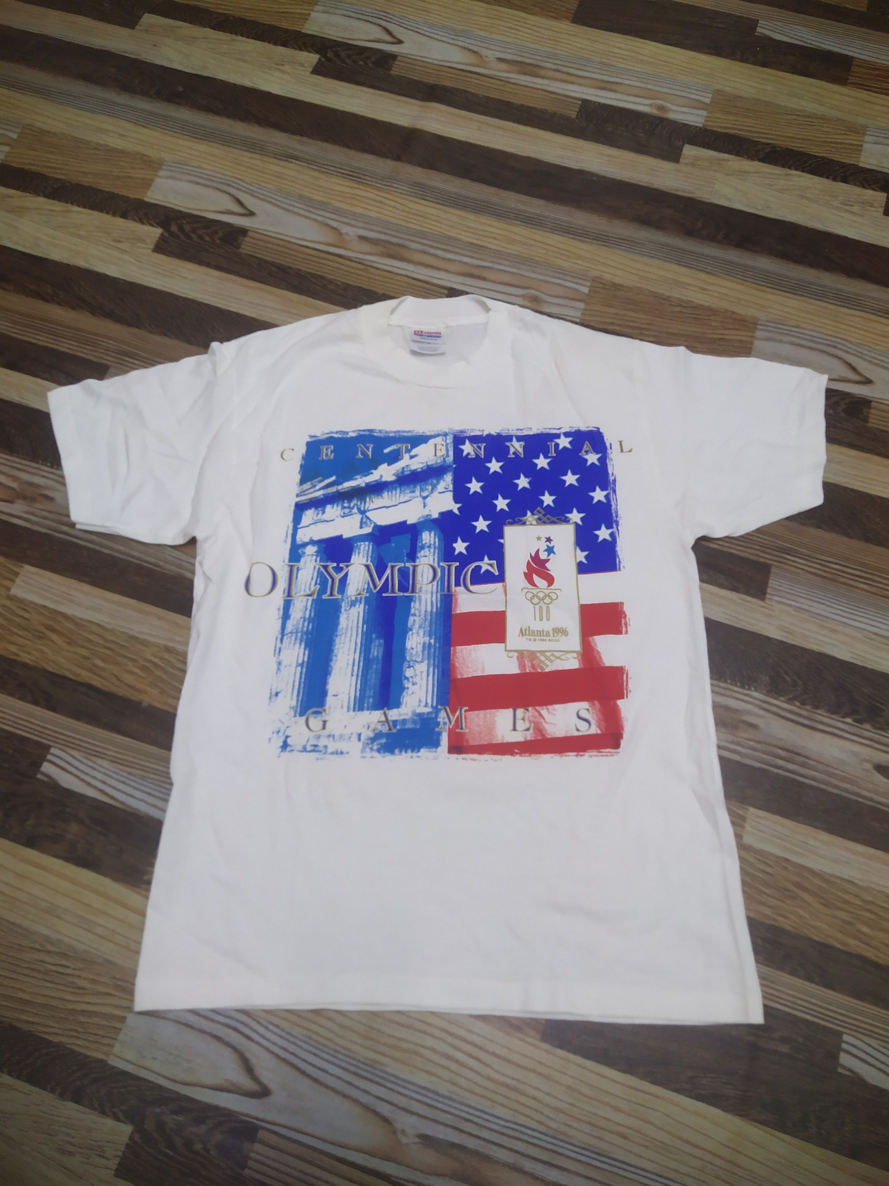 Vintage Centennial Olympic Atlanta 1996 Games vintage Tshirt Size US M / EU 48-50 / 2 - 8 Thumbnail