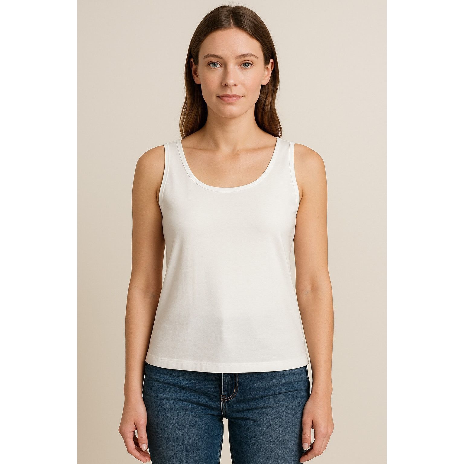 Other Classic Everyday White Stretch Tank Top Karen Scott XL Size XL / US 12-14 / IT 48-50 - 1 Thumbnail