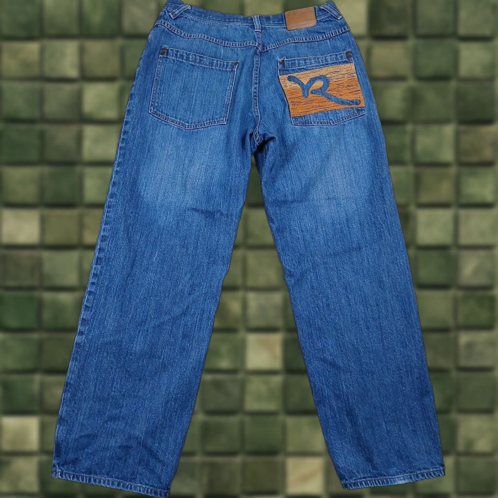 Rocawear VINTAGE Rocawear Jeans Mens 34x32 Baggy 5-Pocket Embroidered Pocket Blue Denim JNCO Y2K Hip Hop Mens Size US 34 / EU 50 - 1 Thumbnail