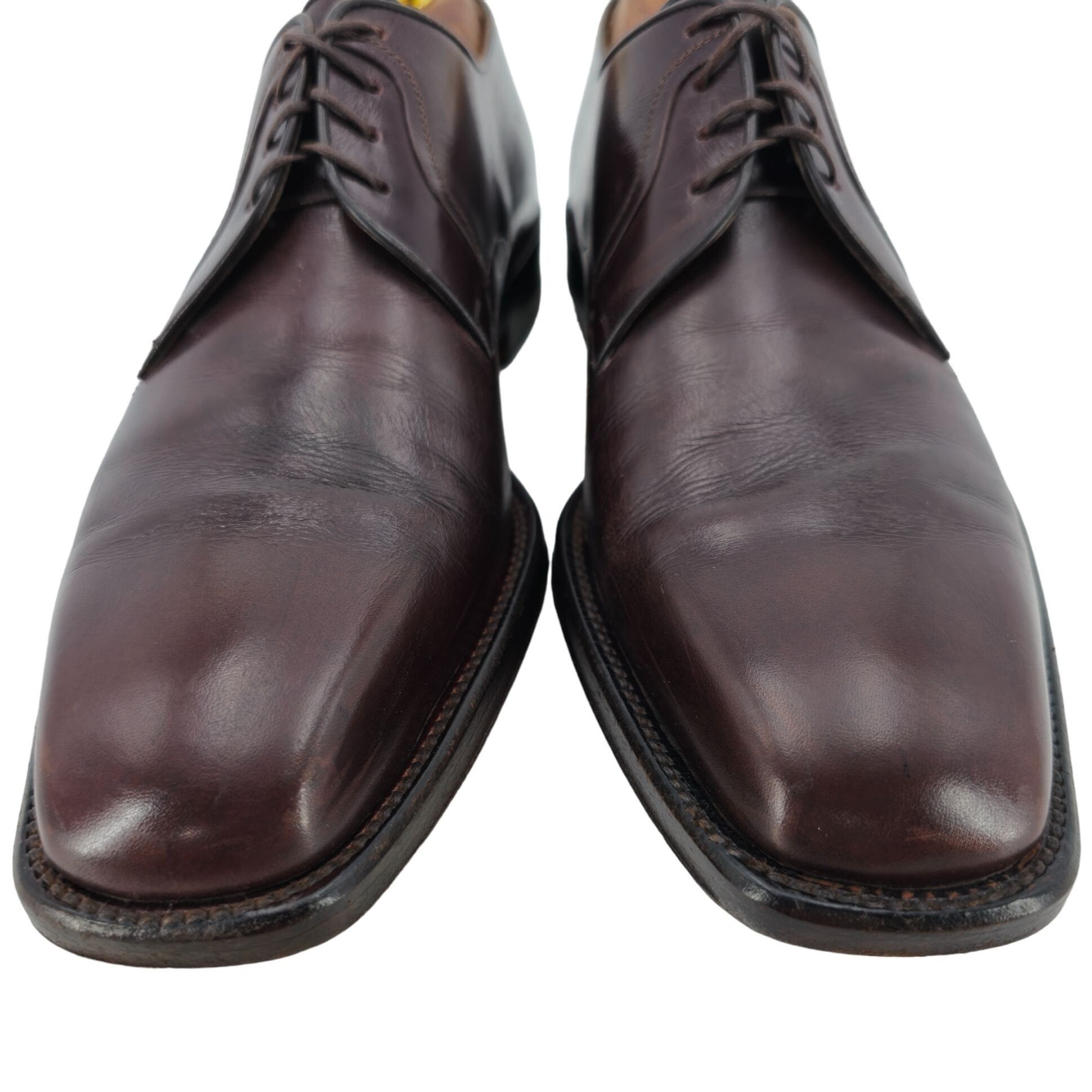 Testoni A. Testoni Italy Mens 8.5 Brown Leather Dress Shoes Oxfords Size US 8.5 / EU 41-42 - 11 Thumbnail