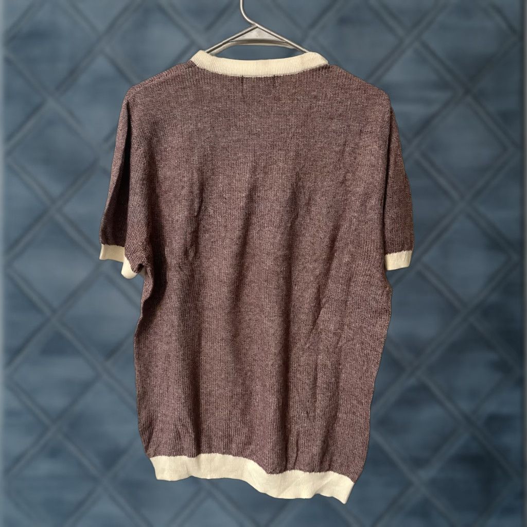 Topman Topman Men’s T-Shirt Shirt Short Sleeve Solid Maroon Large Size L Classic Fit Basic 100% Cotton + Mens Size US L / EU 52-54 / 3 - 1 Thumbnail