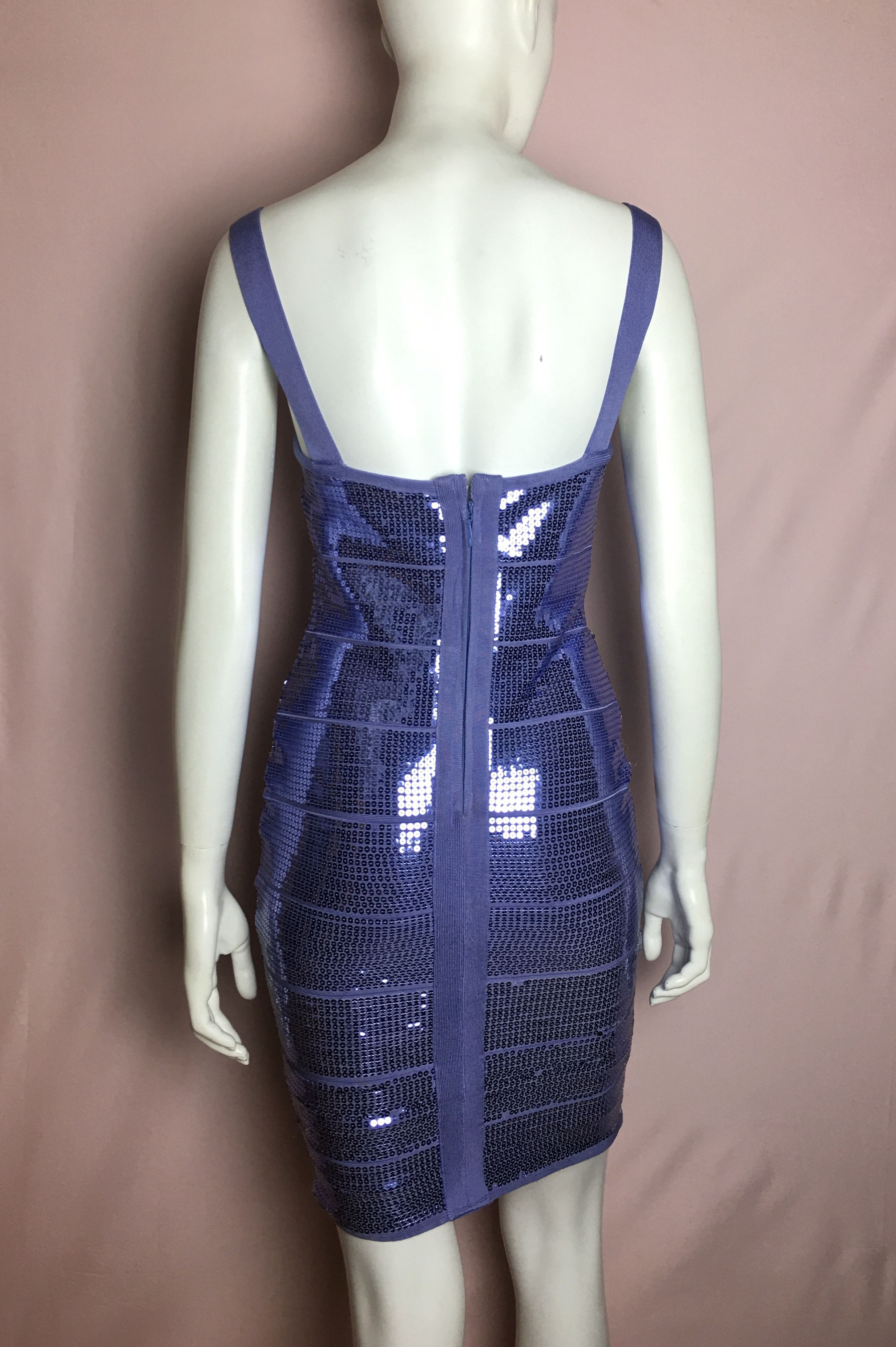 Herve Leger Herve Leger Katherine Purple Bandage Cocktail Dress Size S / US 4 / IT 40 - 3 Thumbnail