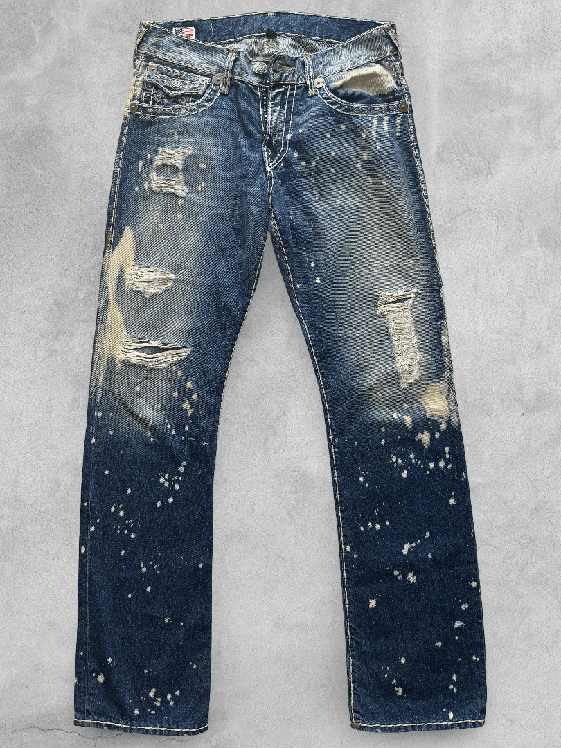 True Religion *RARE* True Religion “Ricky Super T” Stitch jeans [AZULS] Size US 32 / EU 48 - 4 Thumbnail