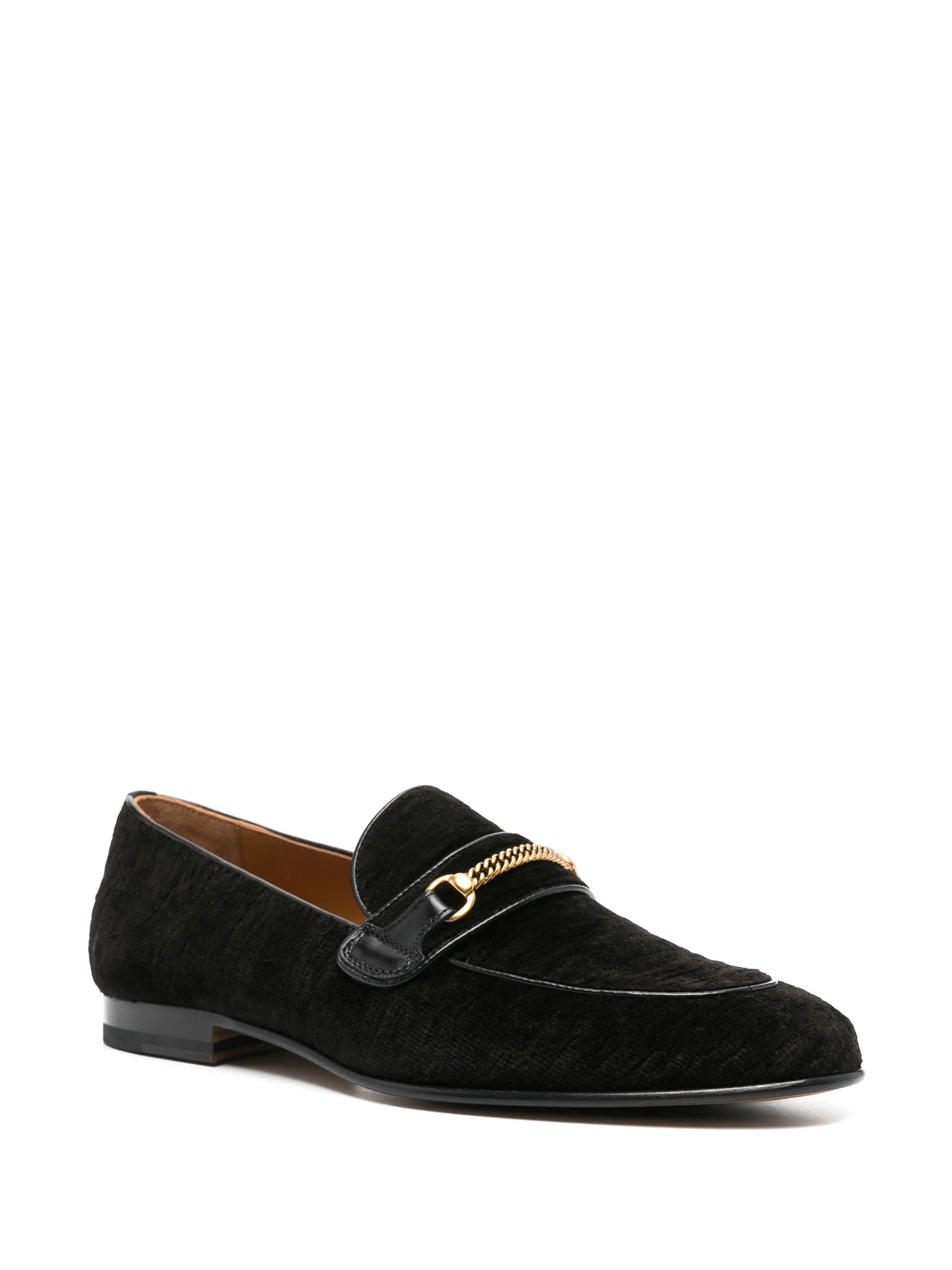 Tom Ford o1w1db10225 J1482 Velvet Liam Chain Loafers in Black Size US 10 / EU 43 - 2 Thumbnail