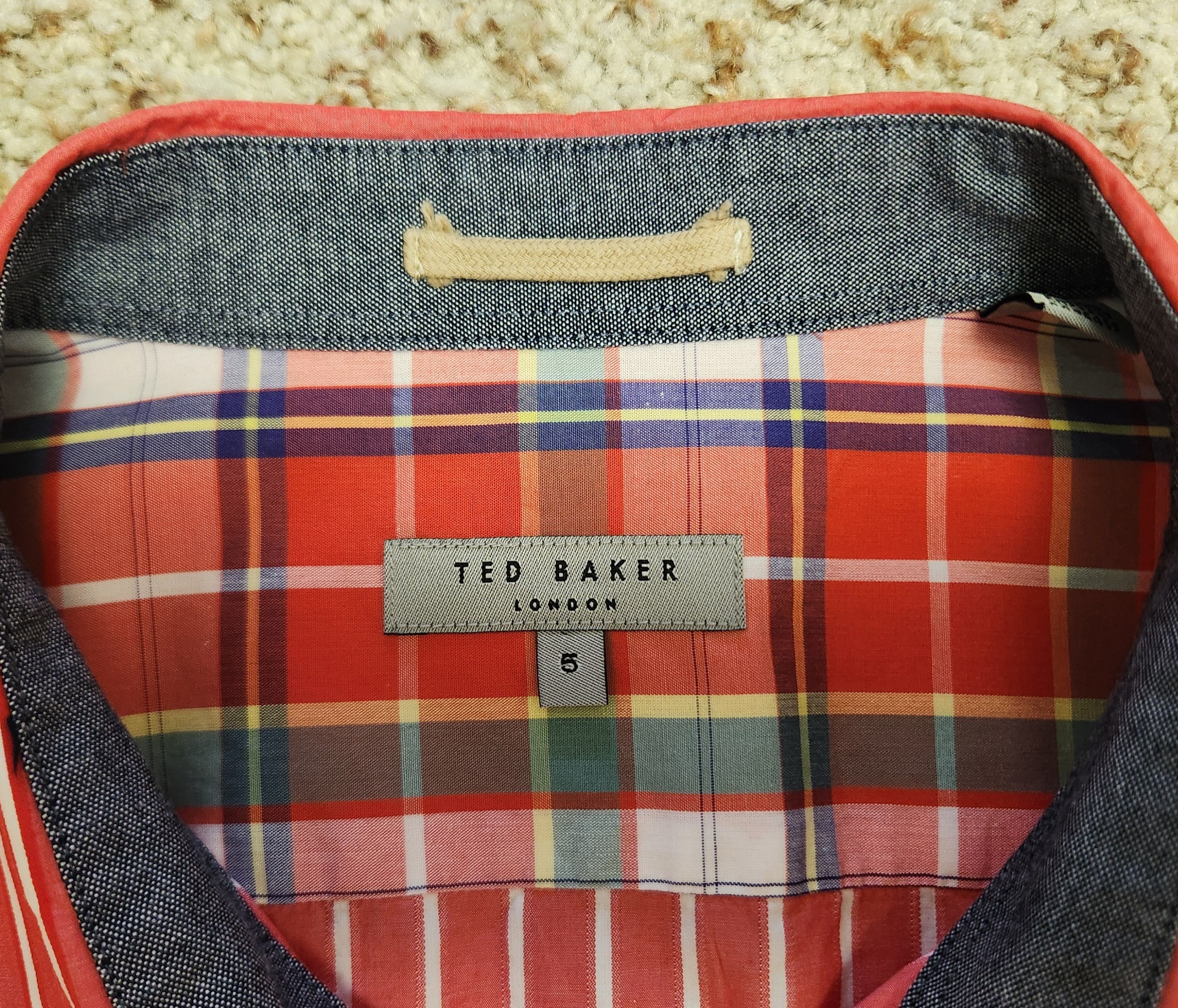 Ted Baker Ted Baker shirt M men's cotton red stripe Size US M / EU 48-50 / 2 - 7 Thumbnail