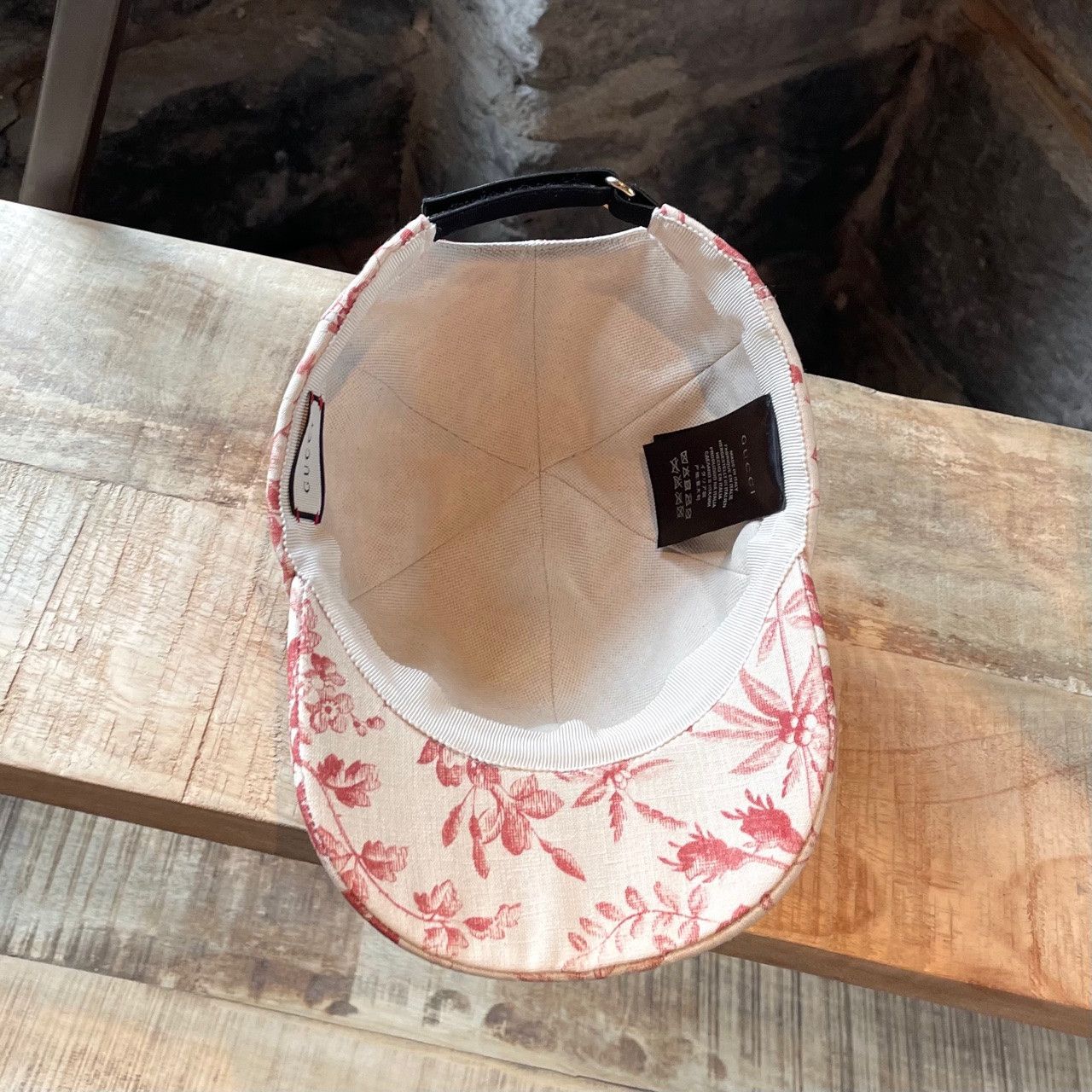 Gucci Gucci Ivory Herbarium Printed Cap - MEDIUM Size ONE SIZE - 6 Thumbnail