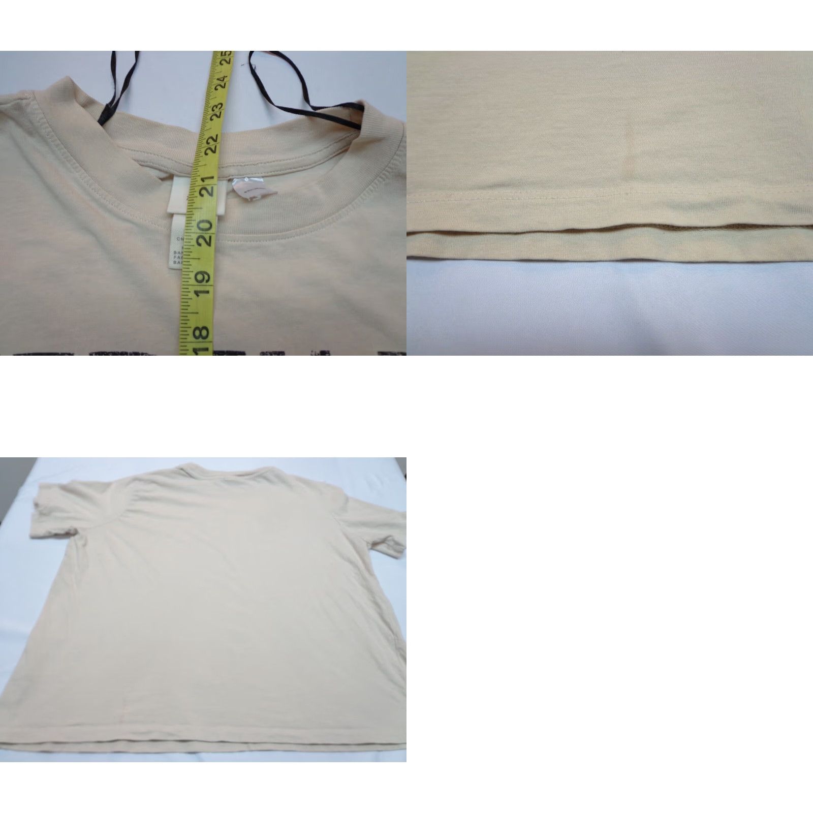 H&M H & M Nirvana T-Shirt Women Cream Size L Oversized Basic Short Sleeve Pullover 100% Cotton Regular Size L / US 10 / IT 46 - 8 Thumbnail