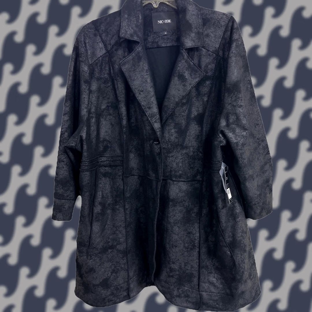 NIC+ZOE Nic + Zoe Women's Black Lounge Around Jacket Coat Plus Size 2X NWT Size XXL / US 16-18 / IT 52-54 - 1 Thumbnail