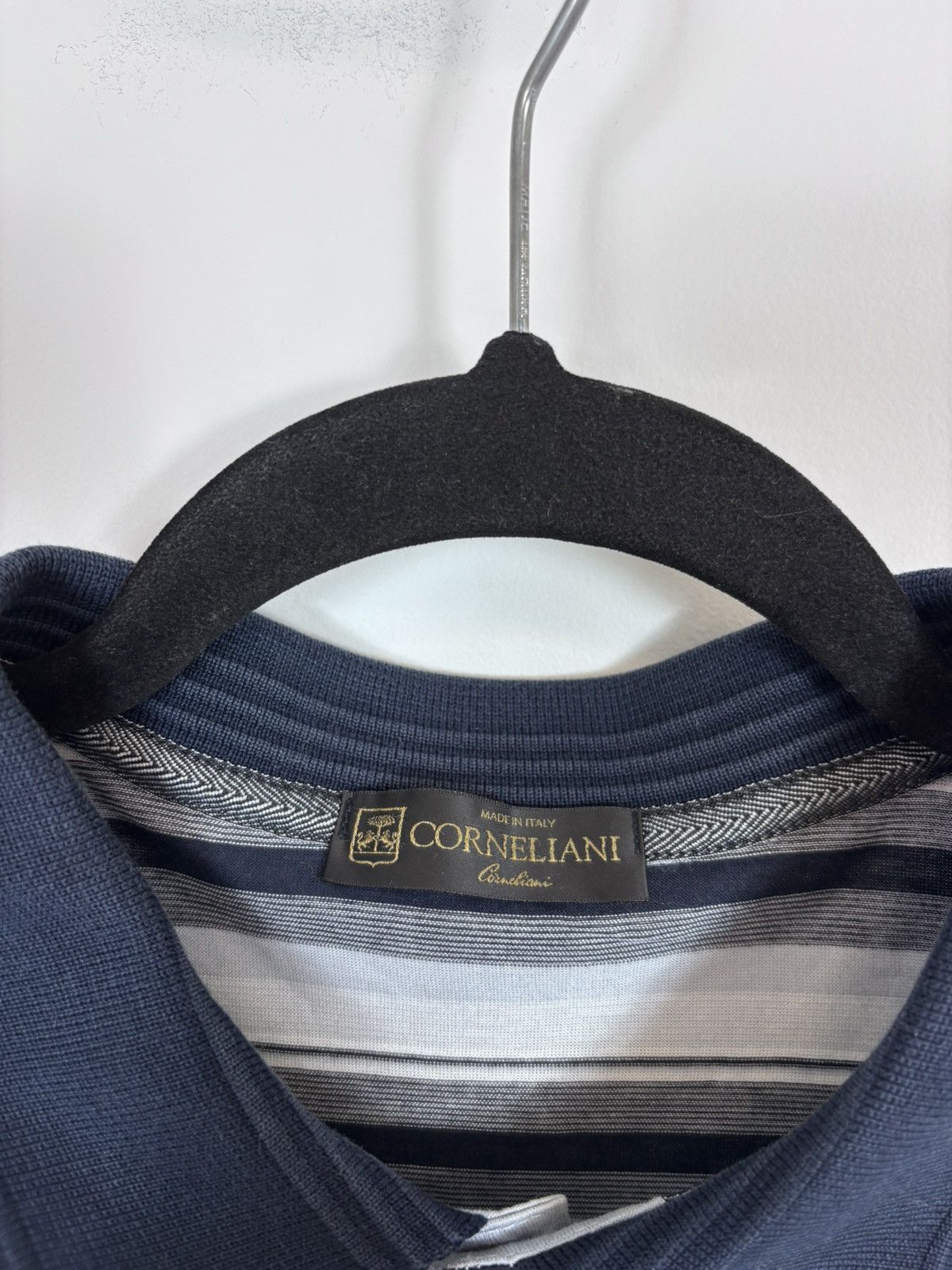 Corneliani Corneliani Men’s Multi Striped Short Sleeve Polo Shirt Size US XL / EU 56 / 4 - 8 Thumbnail