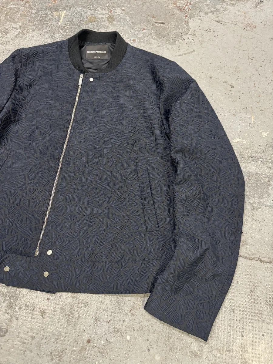 Emporio Armani FW2018 Emporio Armani Asymmetrical Navy Light Shadow Jacket Size US L / EU 52-54 / 3 - 5 Thumbnail