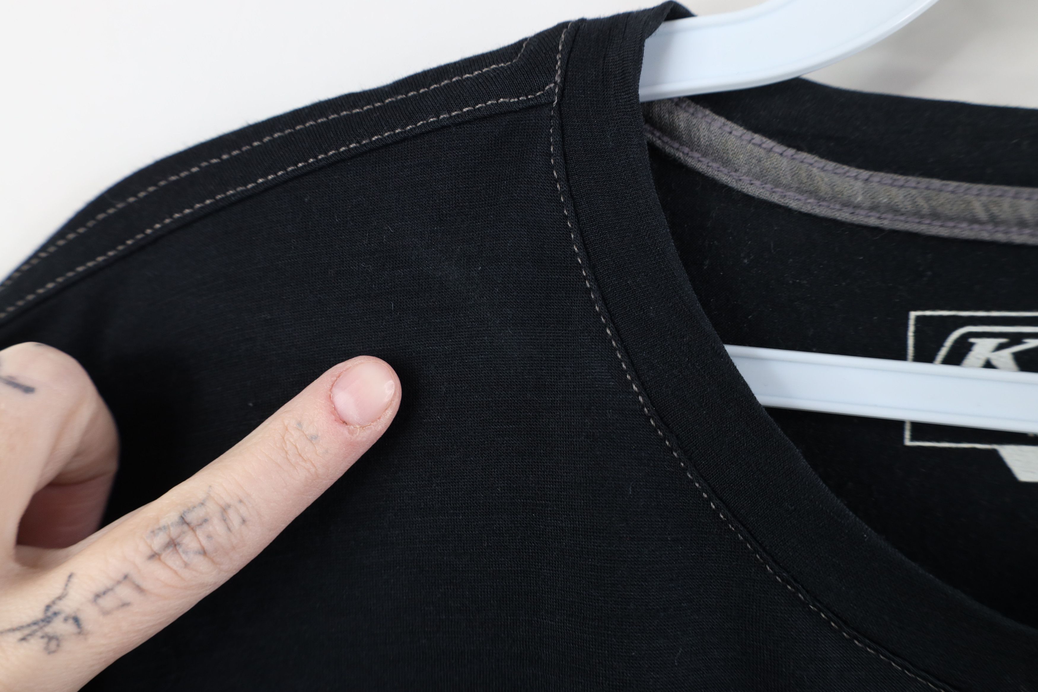 Vintage Klim Racing Spell Out Teton Merino Wool Knit T-Shirt Black Size US L / EU 52-54 / 3 - 6 Thumbnail