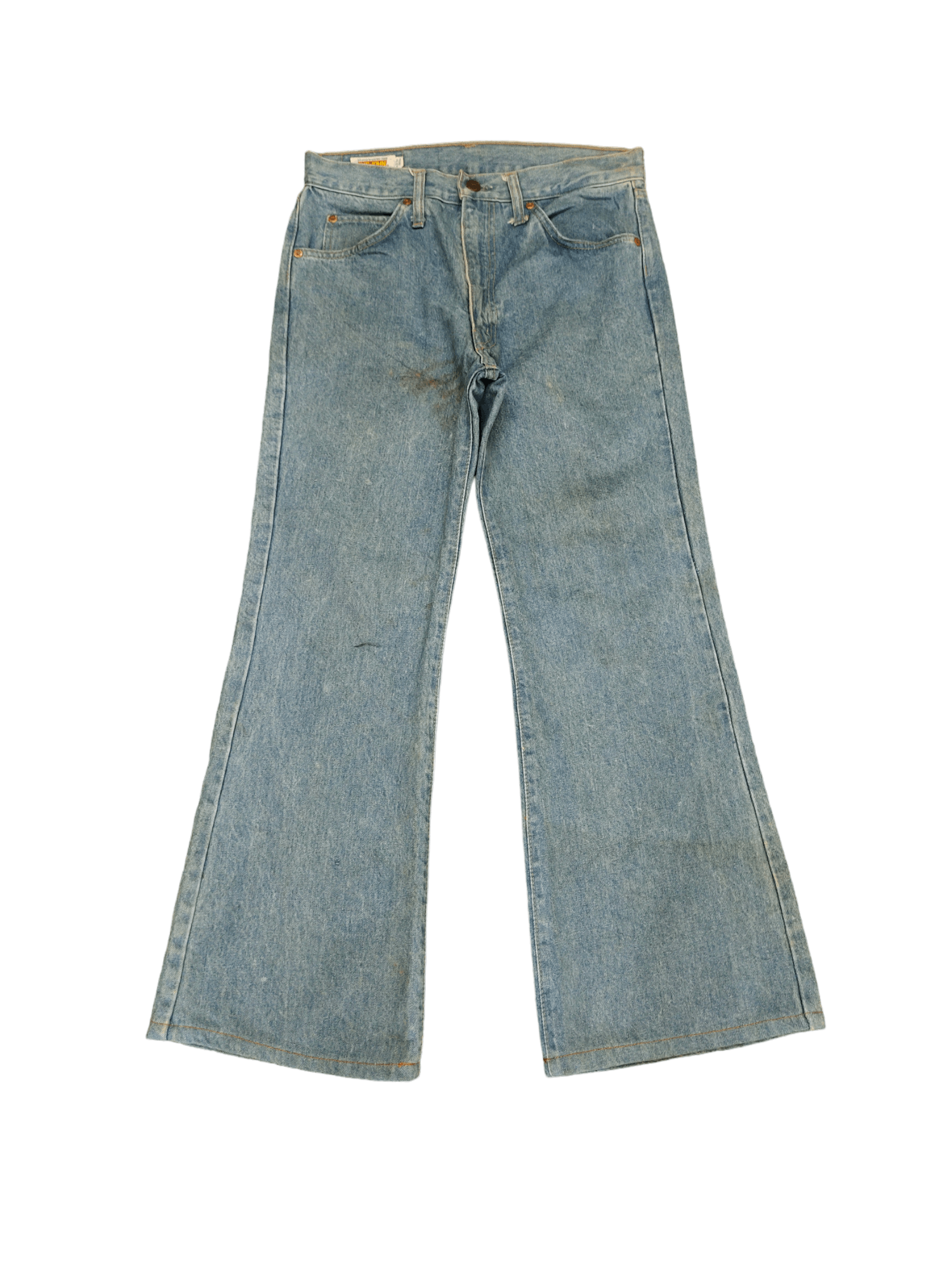 Le Grande Bleu (L.G.B.) Flare Jeans Big John Big-Washing Denim Bootcut 1990s Size US 30 / EU 46 - 2 Thumbnail