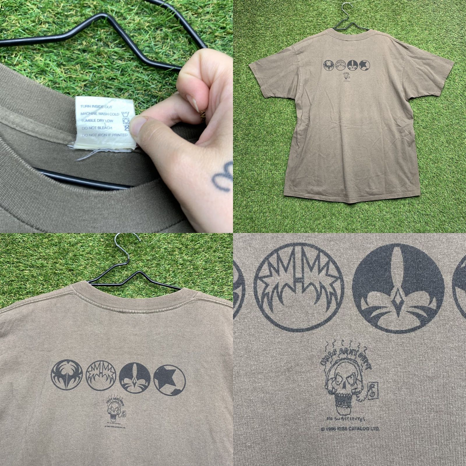 Vintage VINTAGE KISS Army Shirt Mens XL Cotton T-Shirt Rock Band Graphic Tee Brown 90s Music Fans Size US XL / EU 56 / 4 - 8 Thumbnail