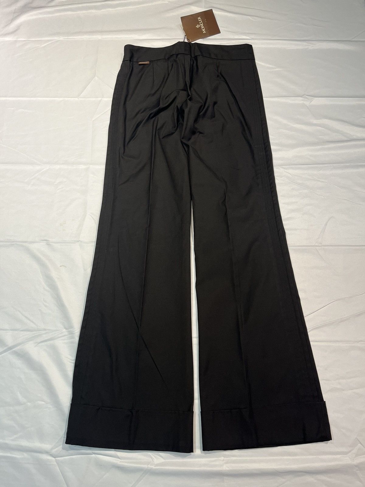 Moncler × Vintage Moncler Ladies’ Black Cotton Wide-legged Trouser Pants Y2K Size 30" / US 8 / IT 44 - 10 Thumbnail