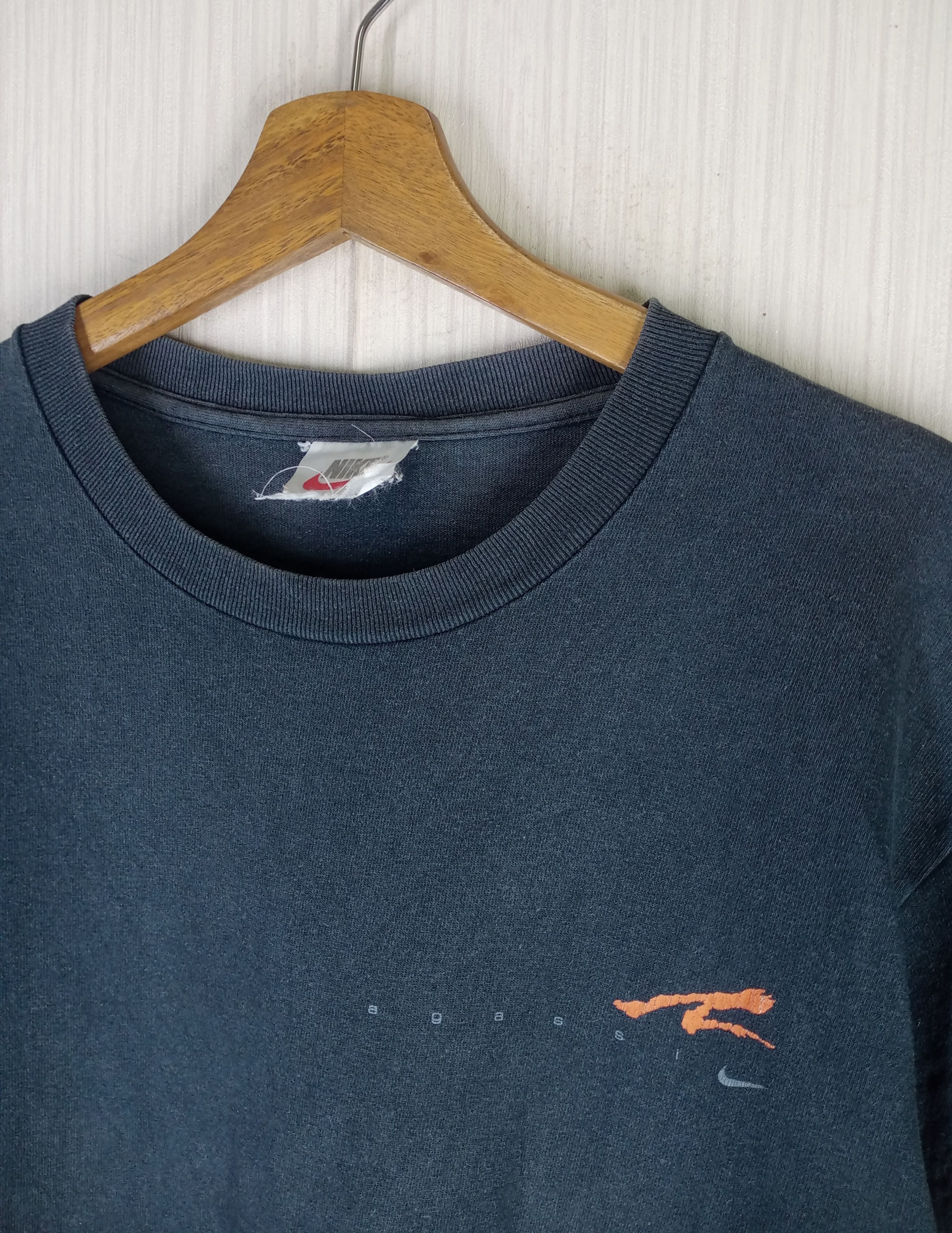 Nike Rare Vintage 90s Nike Andre Aggassi Tshirt Size US S / EU 44-46 / 1 - 1 Thumbnail