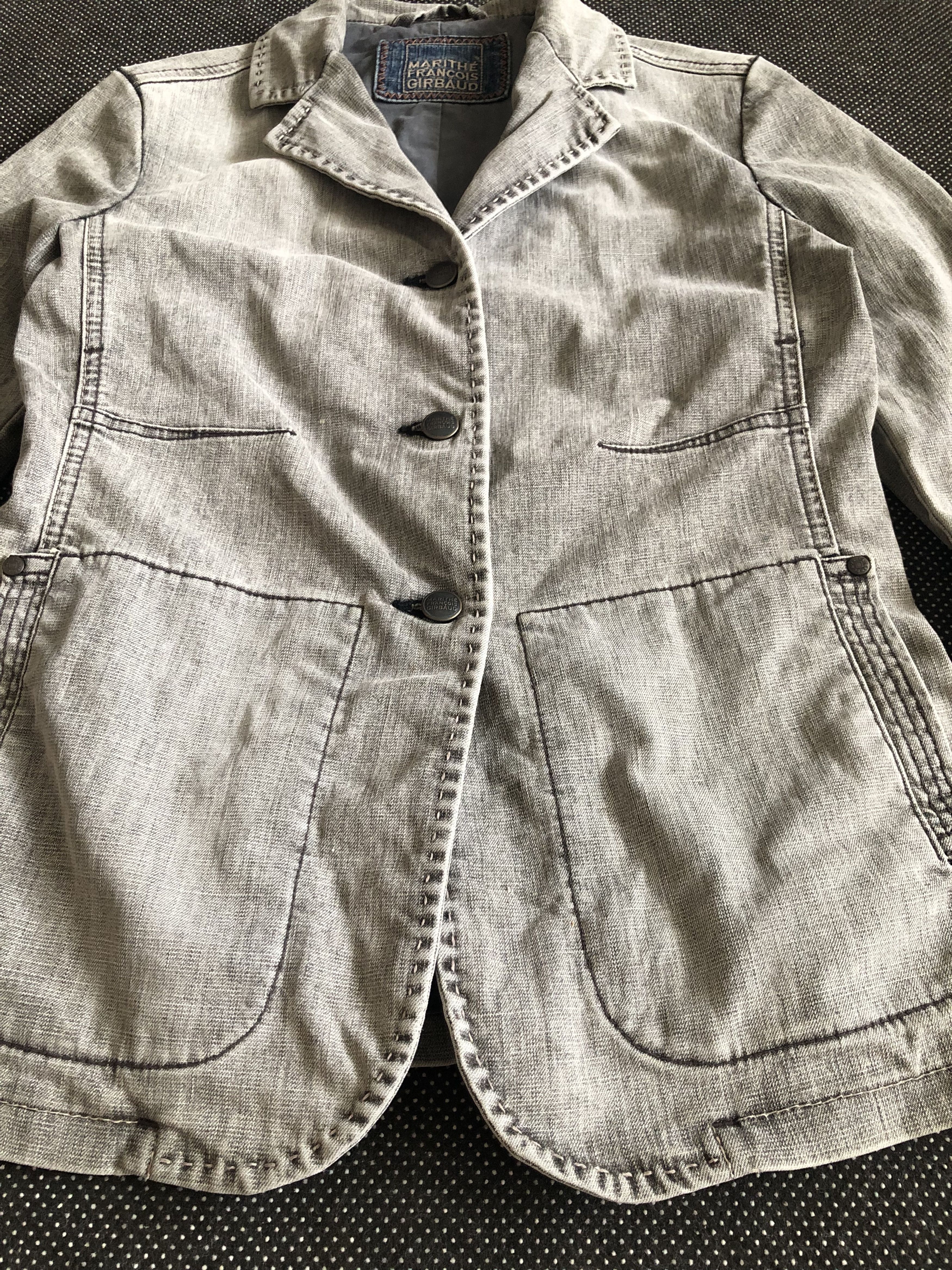 Marithe + Francois Girbaud × Vintage RARE🔥VINTAGE M.F. GIRBAUD DENIM JACKET Size XS / US 0-2 / IT 36-38 - 10 Thumbnail