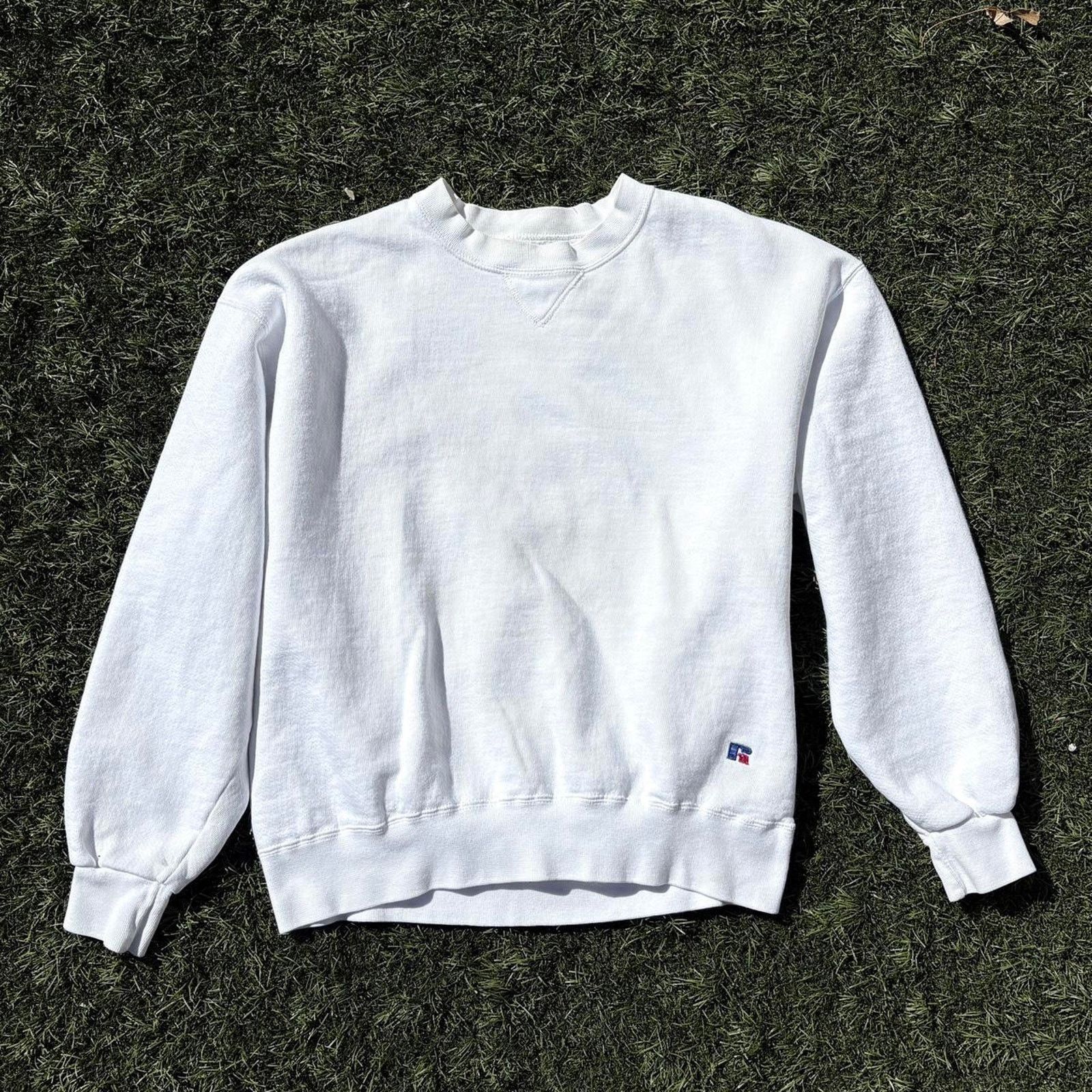 Russell Athletic Russell athletic white crewneck sweatshirt Size US L / EU 52-54 / 3 - 1 Thumbnail
