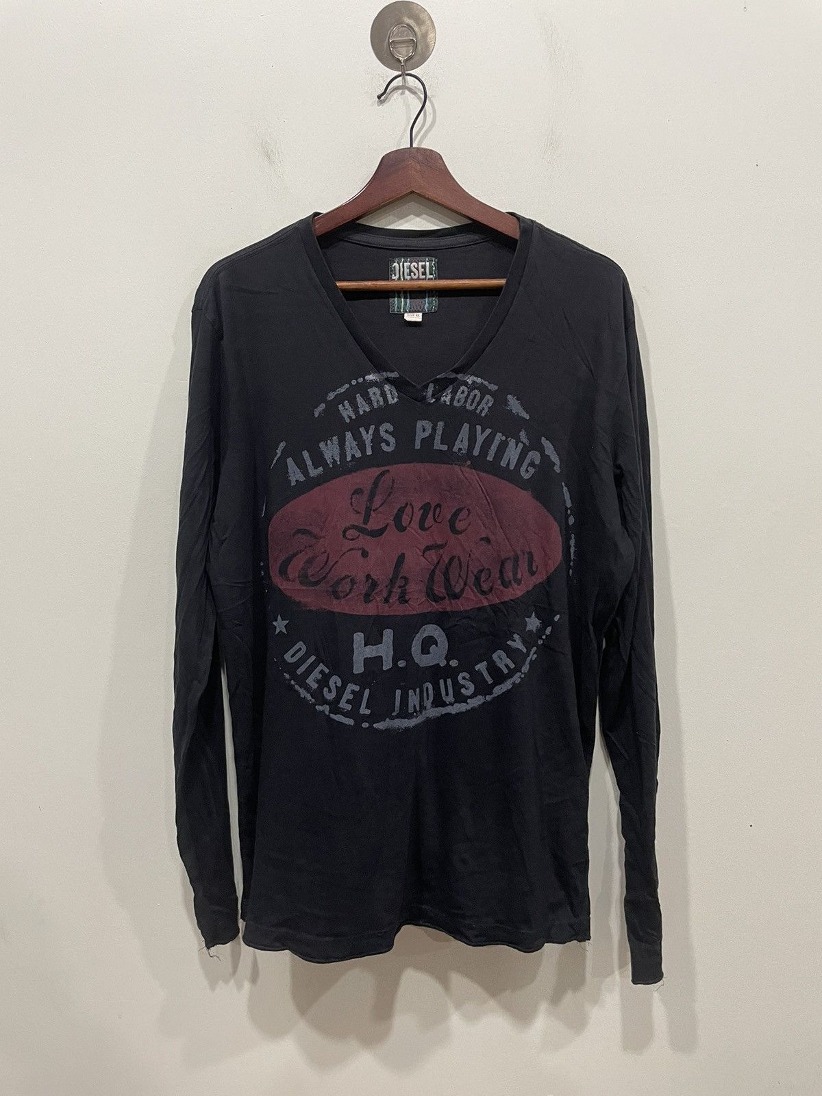 Diesel Diesel ‘Love Work Wear’ Long Sleeve Tshirt Size XL / US 12-14 / IT 48-50 - 1 Thumbnail