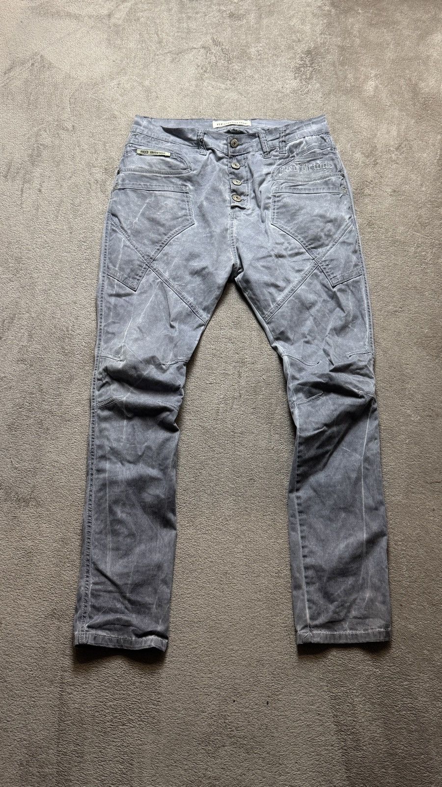Japanese Brand Vintage Slim Fit Wash Jeans Y2K ysl punk hedi slimane purple Size US 32 / EU 48 - 1 Thumbnail