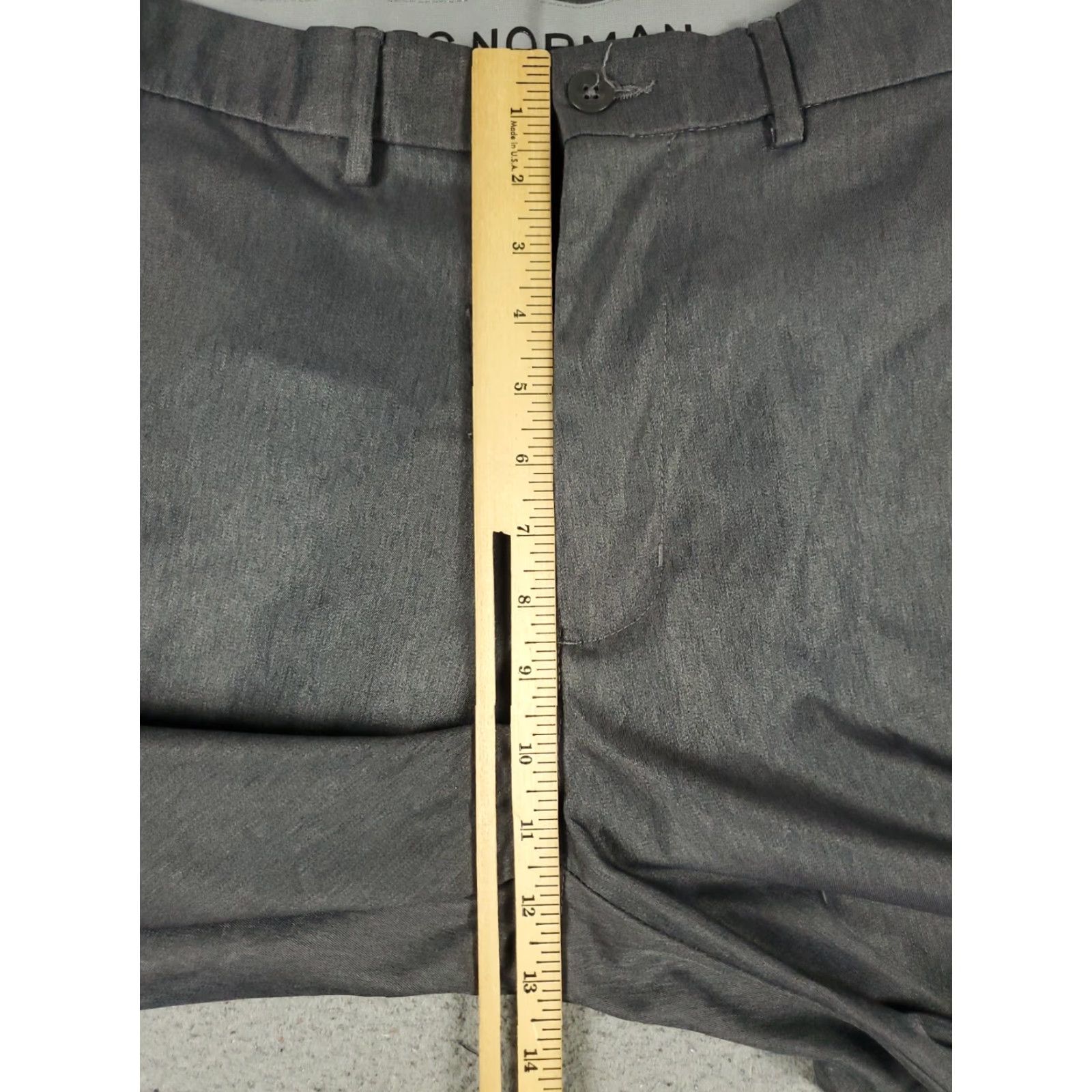 Vintage Greg Norman Gray Chino Pants Mens 34x30 Flat Front Casual Trousers Size US 34 / EU 50 - 3 Thumbnail