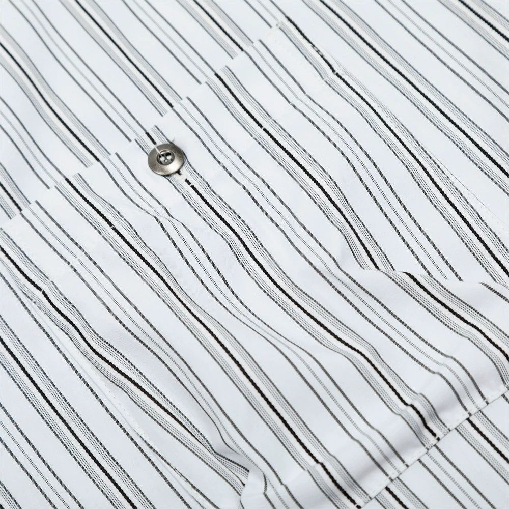 Vintage Men's Japanese striped casual loose long-sleeved shirt Size US M / EU 48-50 / 2 - 3 Thumbnail