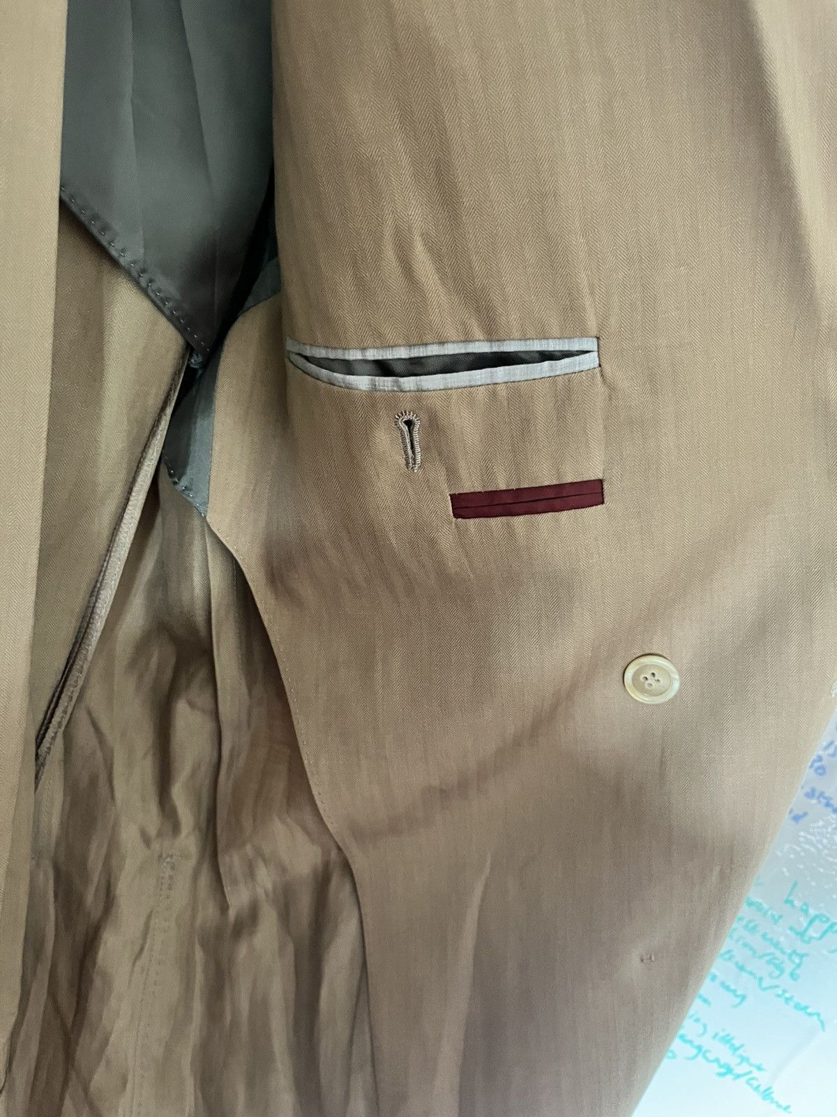Brunello Cucinelli Brunello cucinelli light brown / tan wool-linen size 38/it48 Size 38R - 6 Thumbnail