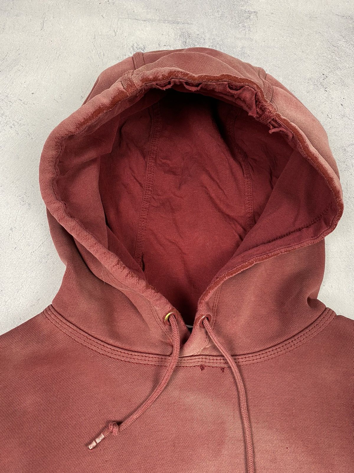 Nike × Vintage Vintage 00s Nike Big Logo Swoosh Distressed Hoodie y2k Drill Size US S / EU 44-46 / 1 - 4 Thumbnail