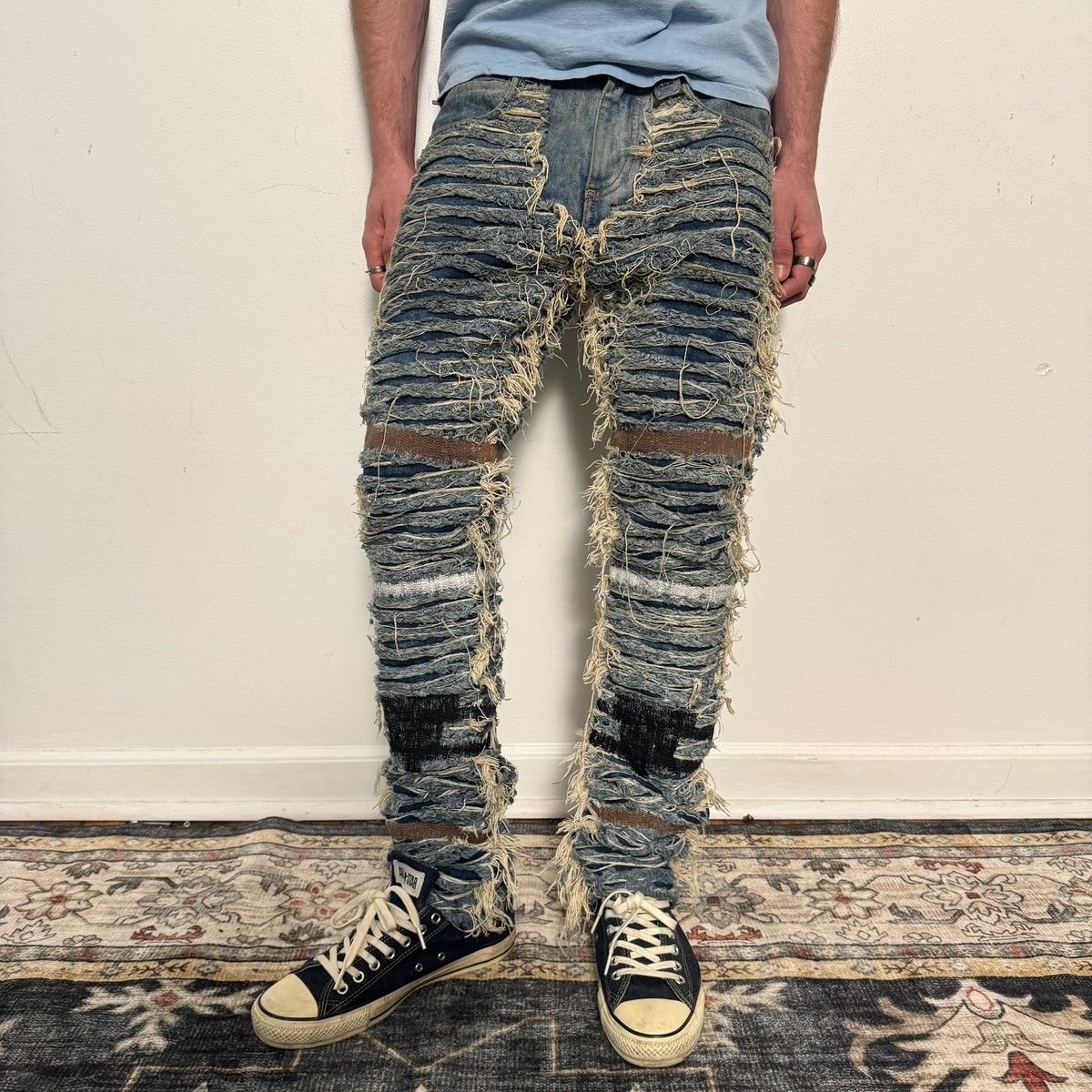1017 ALYX 9SM 1017 ALYX 9SM x Blackmeans distressed denim Size US 31 - 7 Thumbnail