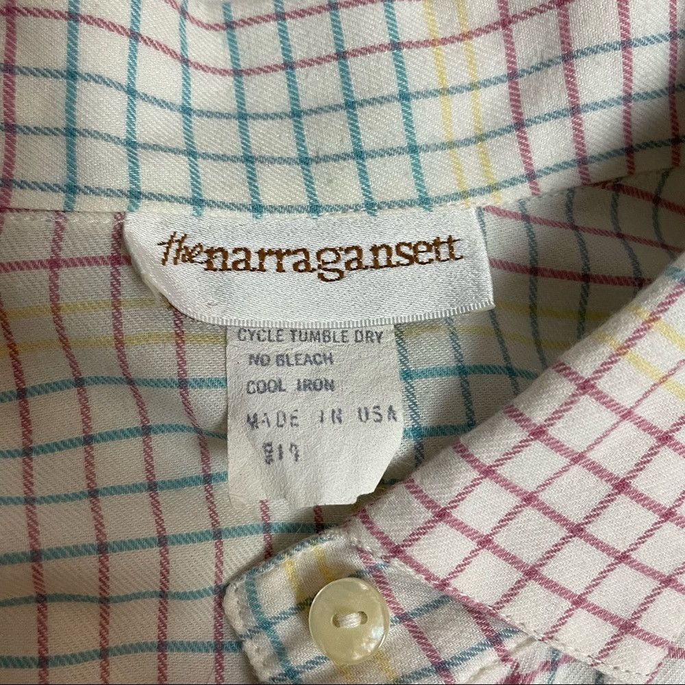 Other Vintage The Narragansett Cotton Plaid Shirt Size L Size US L / EU 52-54 / 3 - 7 Thumbnail