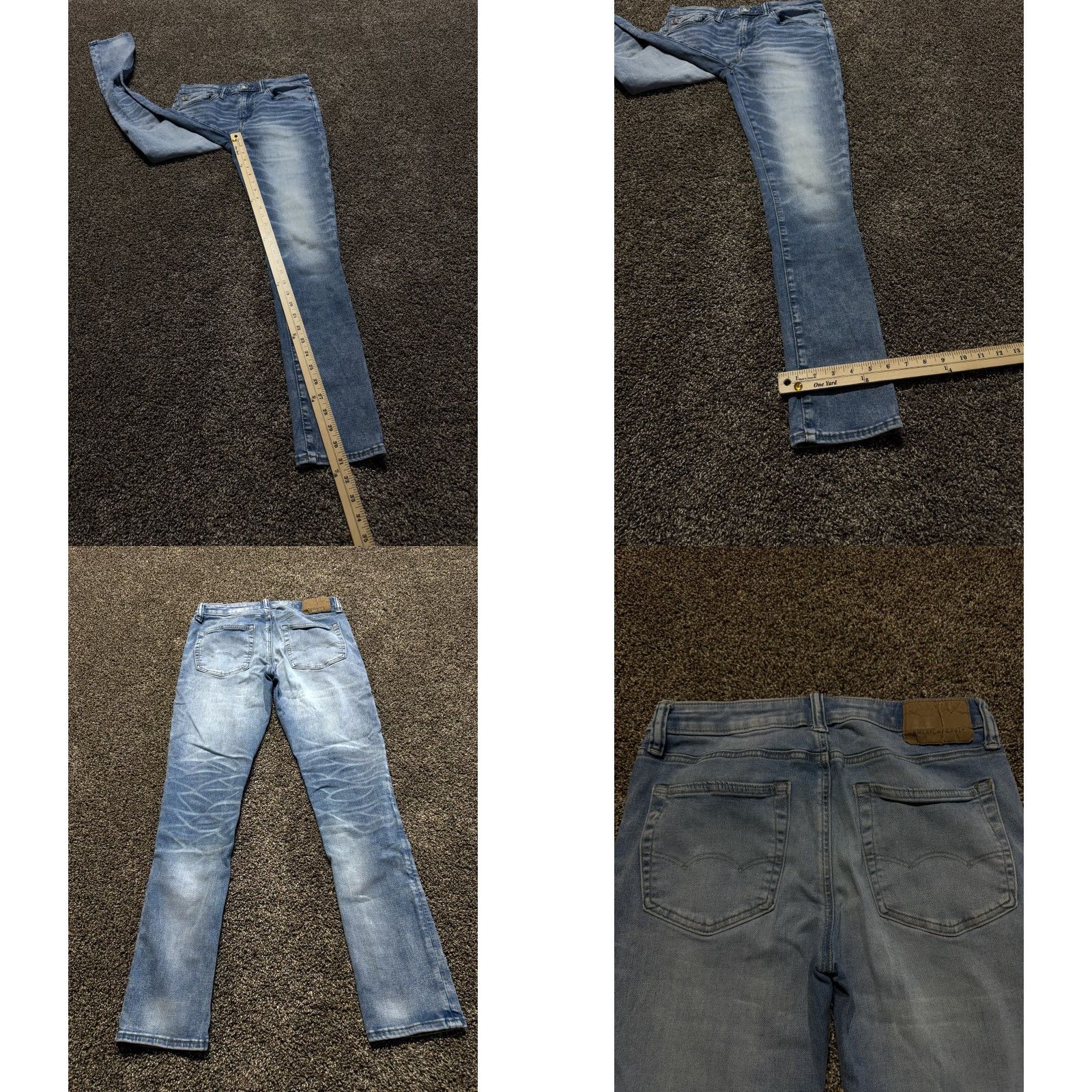 American Eagle Outfitters American Eagle Outfitters Jeans Adult 31 Blue Denim Cotton 5-Pocket Skinny Mid Rise Inseam 32 Air Flex 360 Mens Size US 31 - 8 Thumbnail