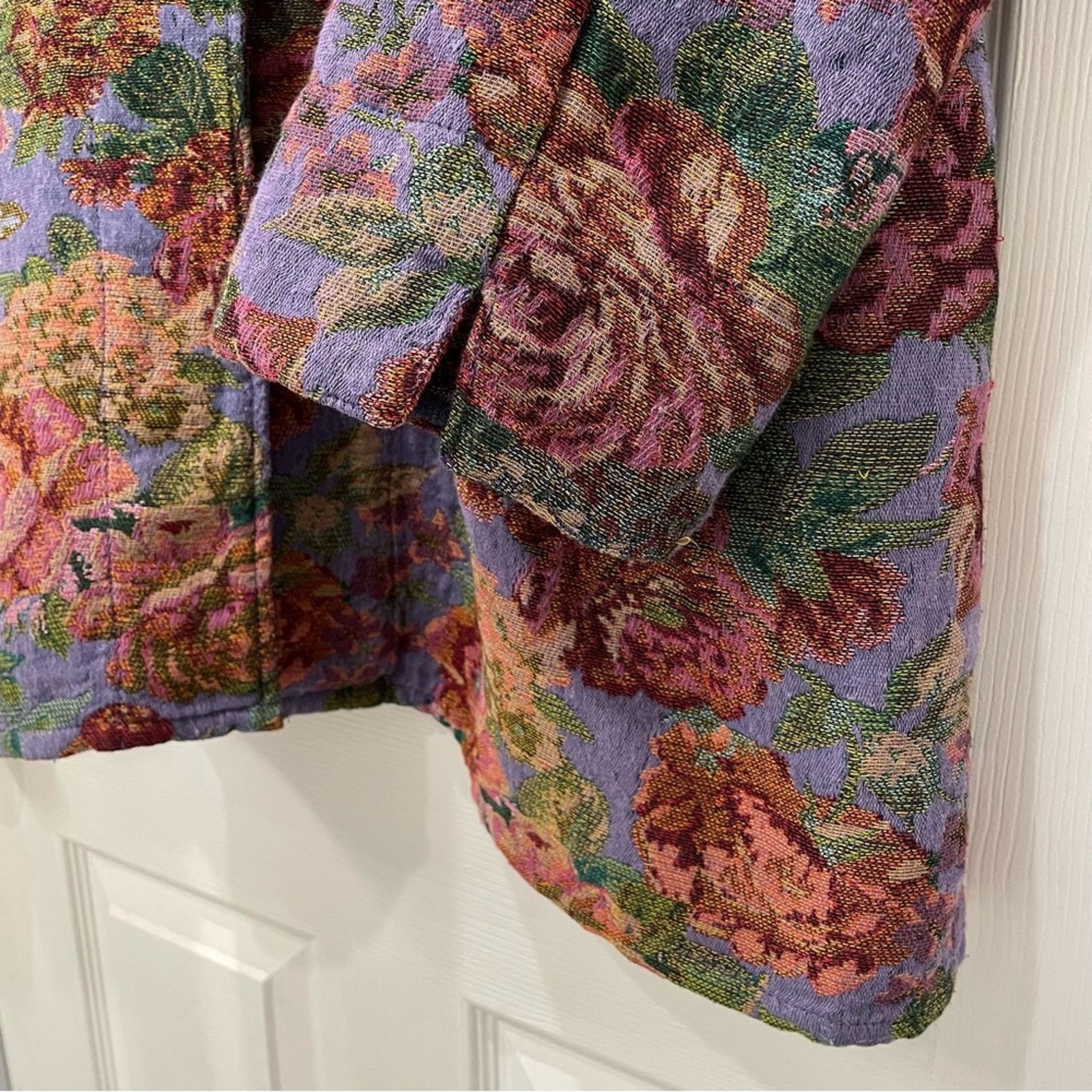 Other Vintage Handcrafted Floral Tapestry Jacket Size M / US 6-8 / IT 42-44 - 5 Thumbnail
