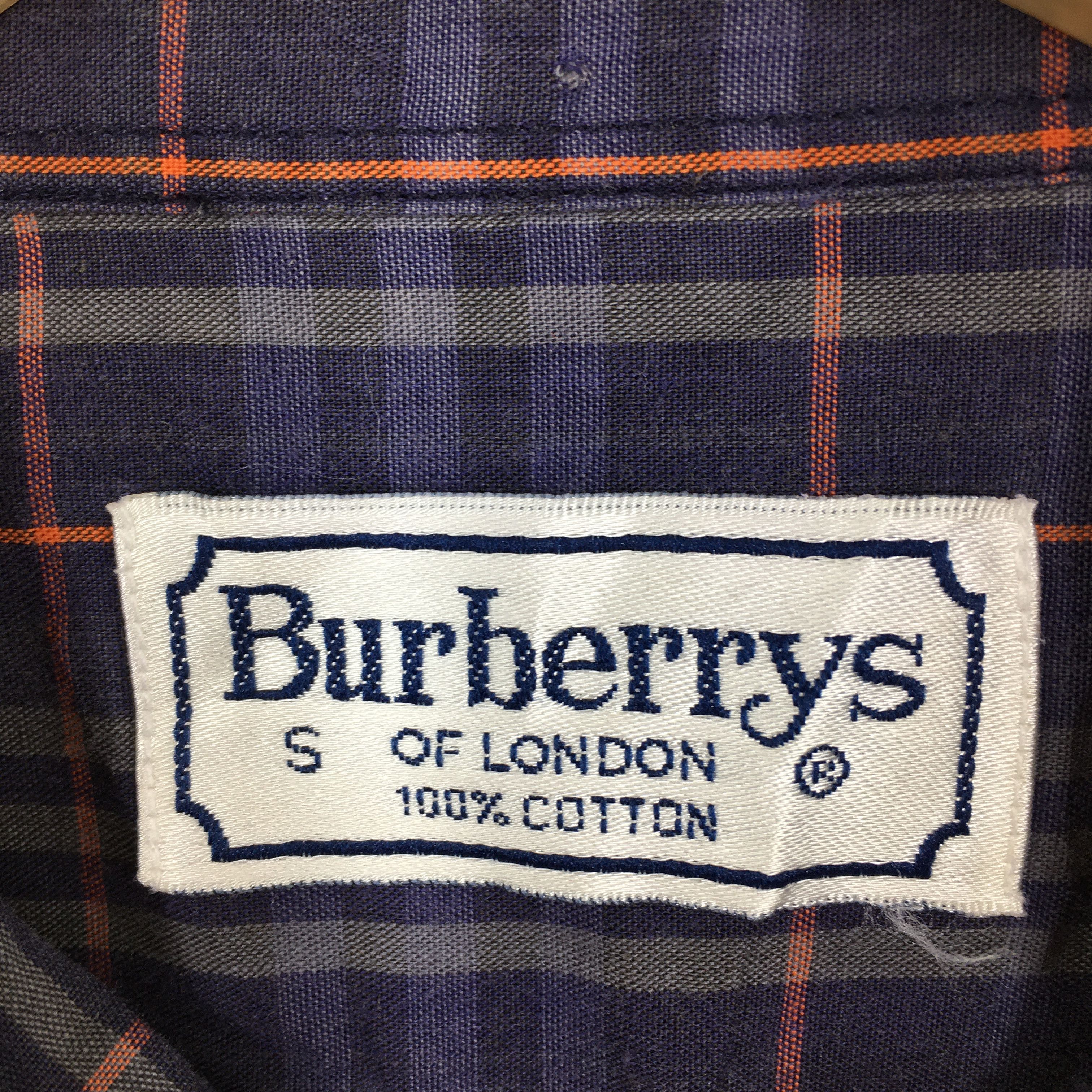 Burberry × Burberry Prorsum × Vintage Vintage 90s Burberrys Nova Check Blue Button Up Shirt Small Size US S / EU 44-46 / 1 - 5 Thumbnail