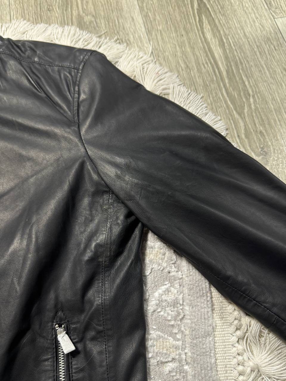 Allsaints ALLSAINTS Men’s Black Leather Bomber Jacket Sheep Leather Size US M / EU 48-50 / 2 - 11 Thumbnail