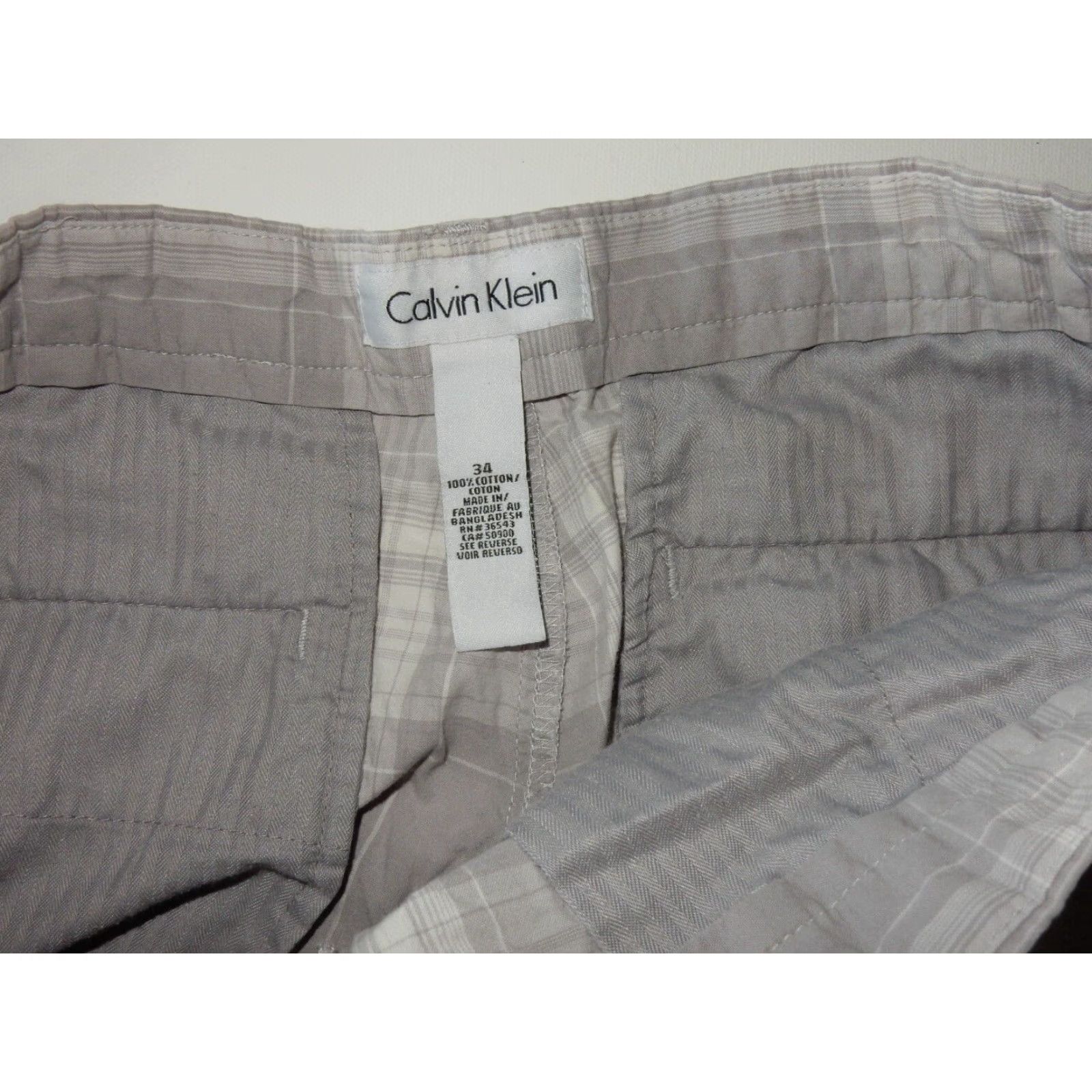 Calvin Klein Calvin Klein Men's Cargo Shorts Size 34 Gray Cotton Regular Men Size US 34 / EU 50 - 3 Thumbnail